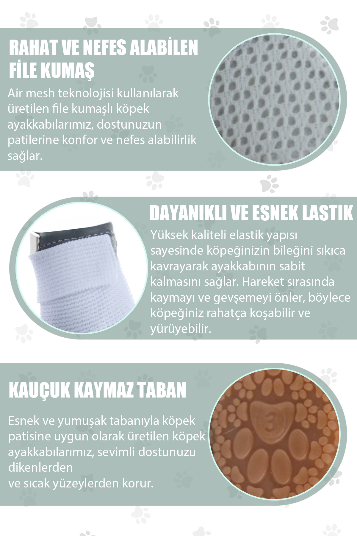 کفش سگ پاوپرینتس PawPrints مدل PPLASTİK01 با زیره لاستیکی ضدلغزش سبز