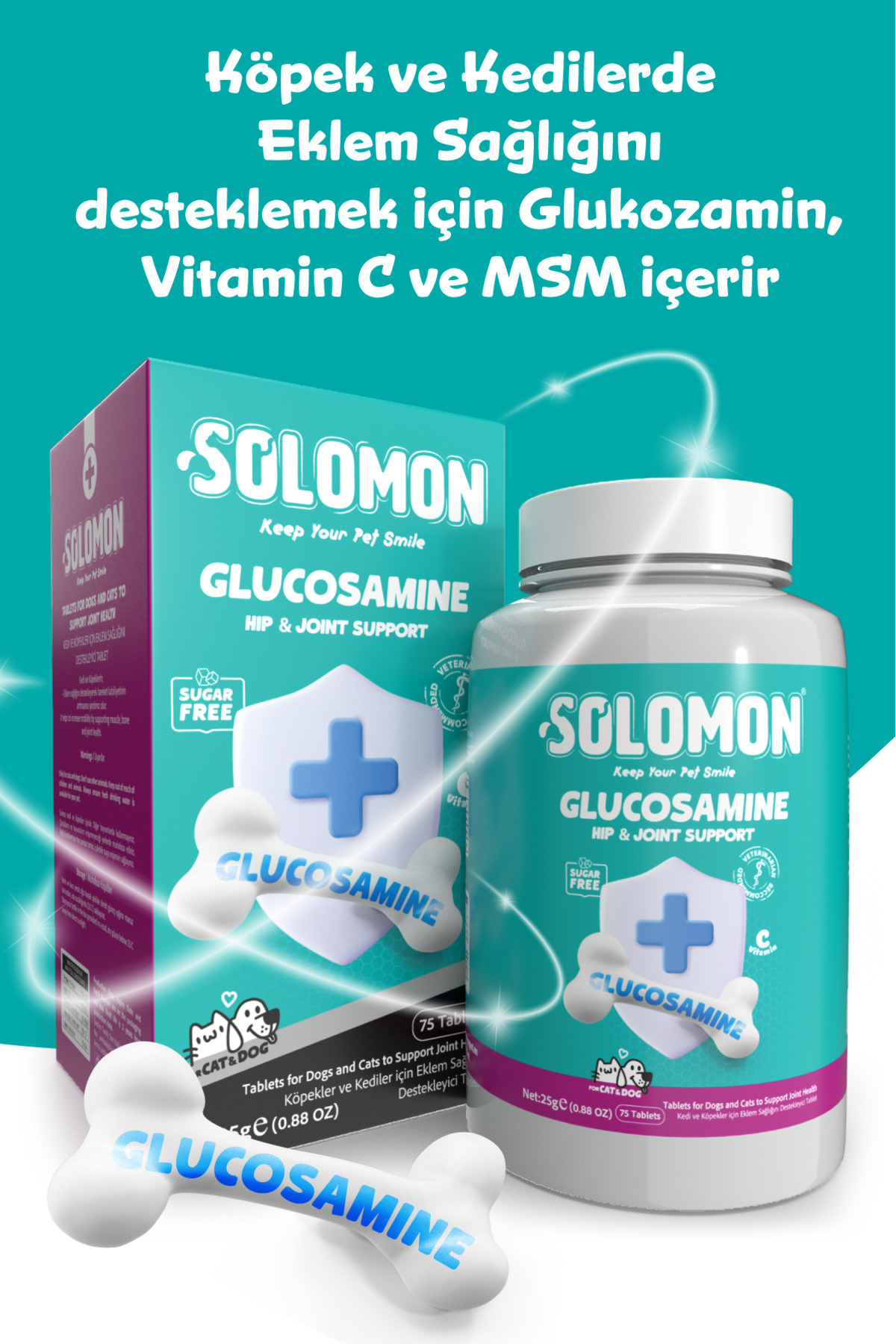 مجموعه سلامت سگ سولومون Solomon Power Set (روغن ماهی، Immune C و گلوکزامین)