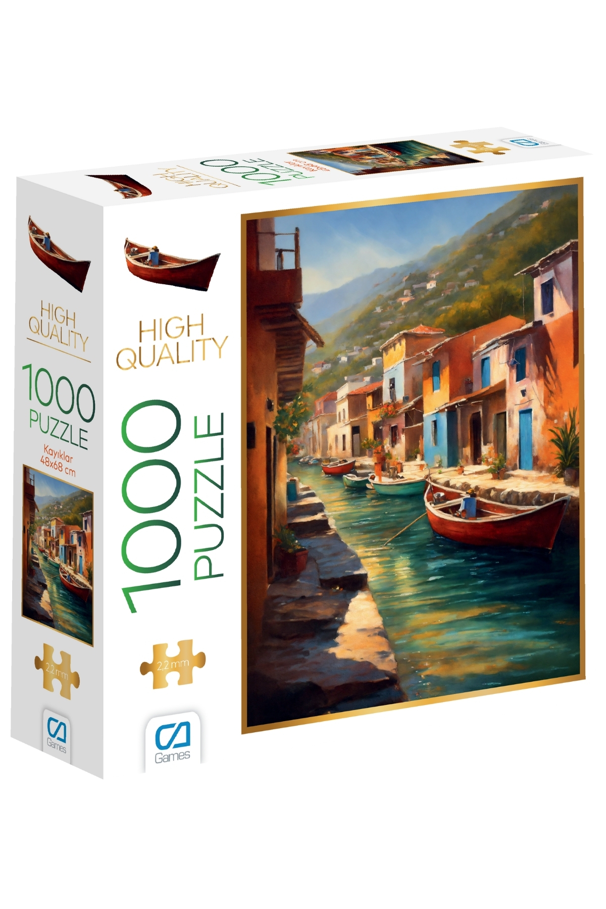 پازل BOATS 1000 PIECES 2,2MM ضخامت 48X68CM سری اره منبت کاری مویی سرگرمی حرفه ای از ترکیه CA Games