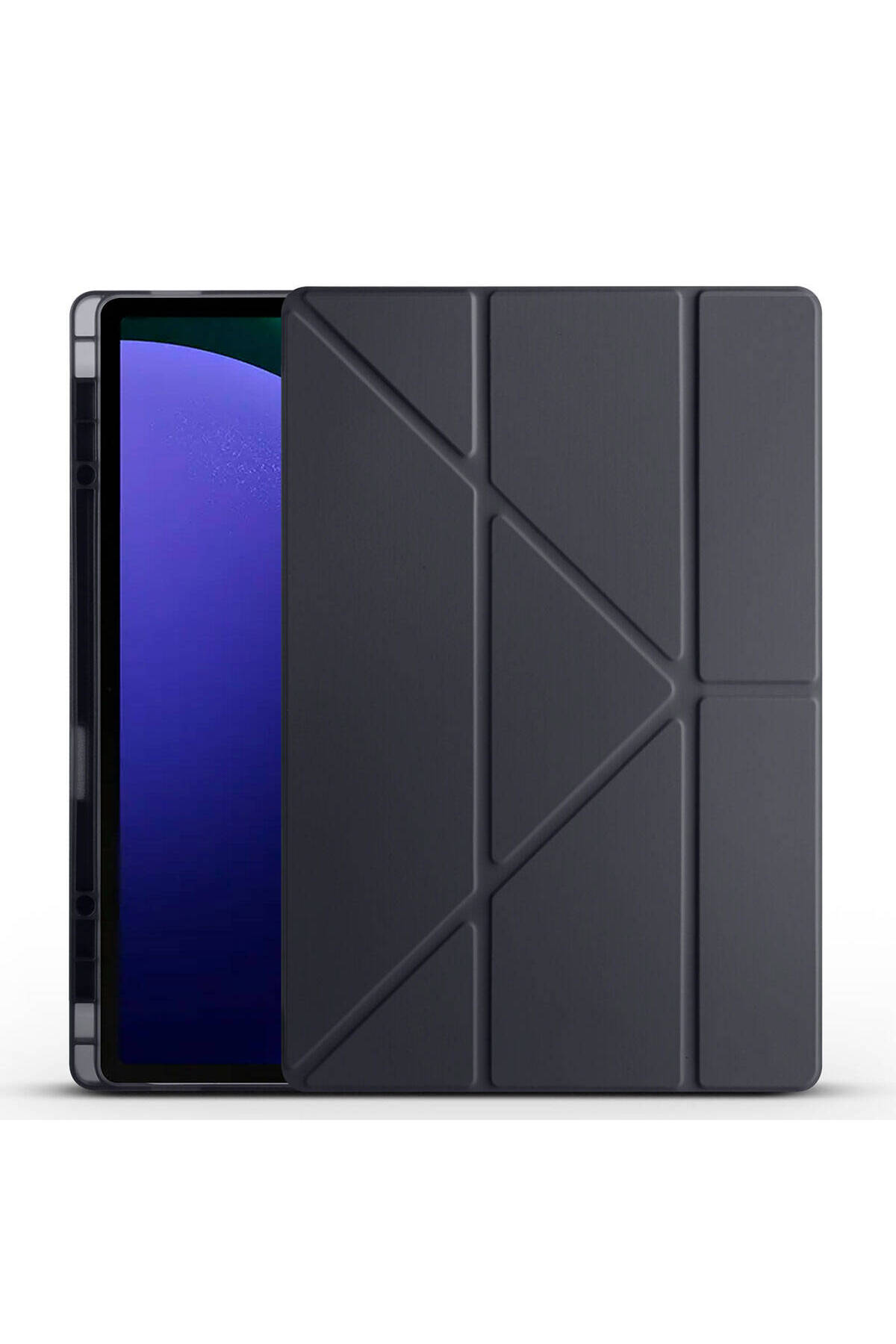 کاور تبلت قاب پایه تاشو سه‌گانه SAMSUNG GALAXY TAB S10 ULTRA CASE با محفظه قلم Başkenttekno
