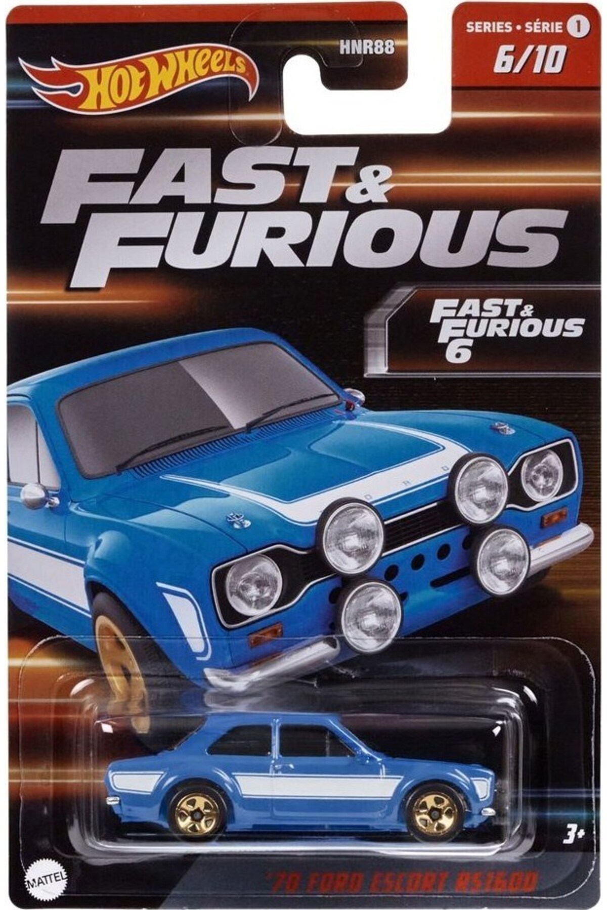 ماشین اسباب بازی اتومبیل های خشمگین سریع 70 FORD ESCORT R51600 HNR96 هات ویلز اورجینال HOT WHEELS