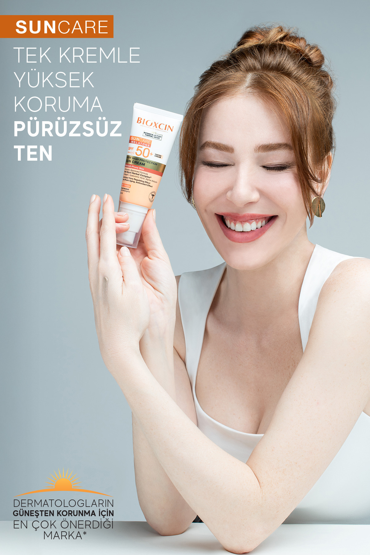 Bioxcin کرم ضدآفتاب رنگی SPF50+ محافظتی ملاتون مخصوص پوست با تمایل به لکه‌های پوستی 50 میلی‌لیتر