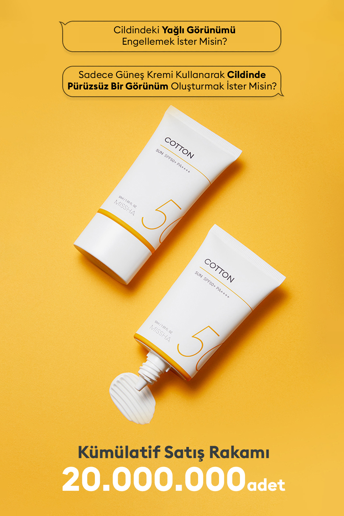 ضدآفتاب مات فینیش Cotton Sun Spf50برای پوست های مستعد چربي میشا Missha