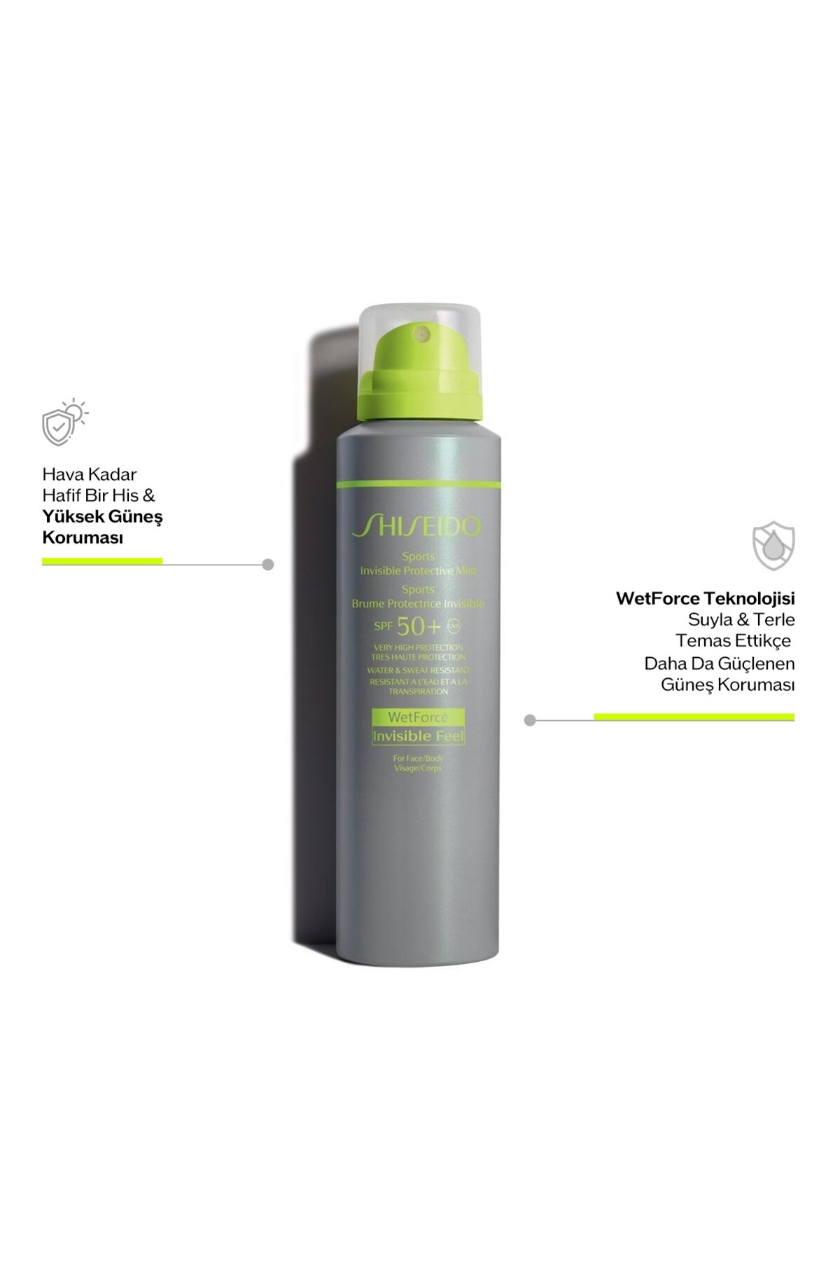 کرم ضد آفتاب صورت آب محافظت نامرئی از MILT به CSE مقاوم در برابر SPF50+ و بدن Shiseido