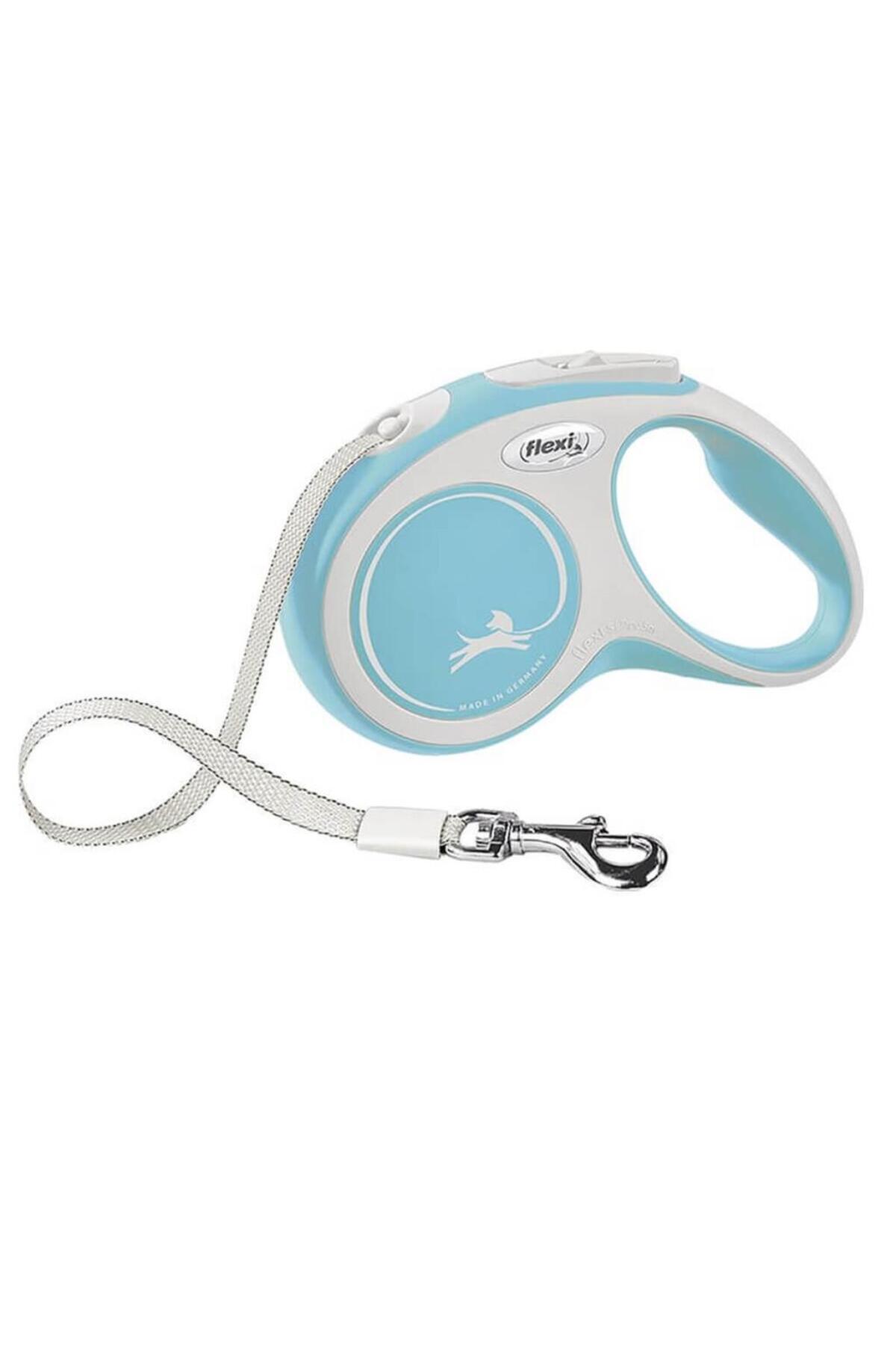 قلاده سگ جدید COMFORT AUTOMATIC BLUE LIGHT STRIP TRAVEL SMALL 5 MT اورجینال Flexi
