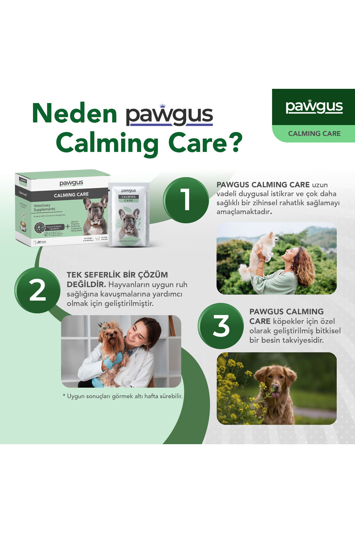 مکمل غذایی سگ پاوگوس Pawgus، مدیریت استرس و آرام‌سازی، ۳۰ × ۲ گرم