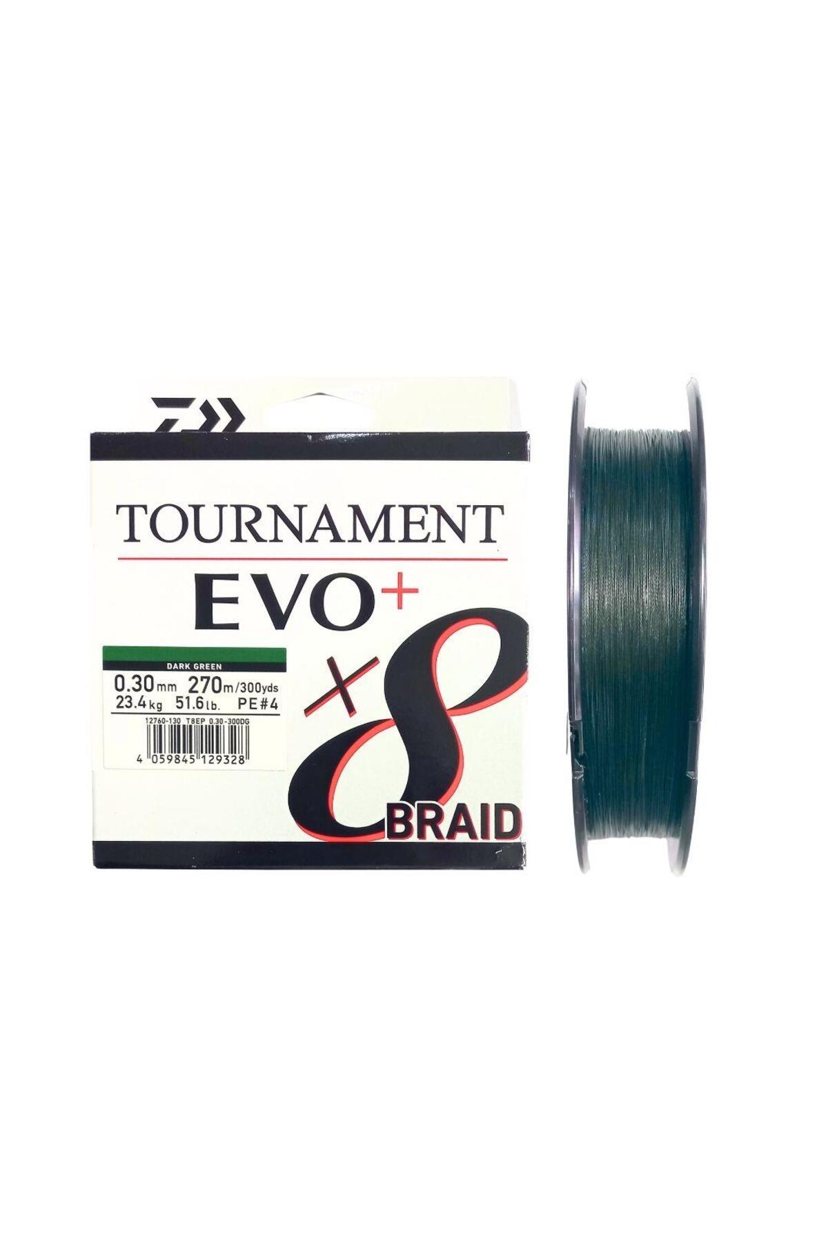 نخ ماهیگیری بافته‌شده دایوا Daiwa Tournament EVO+، ۲۷۰ متر، ۰,۳۰ میلی‌متر، سبز تیره، 8X