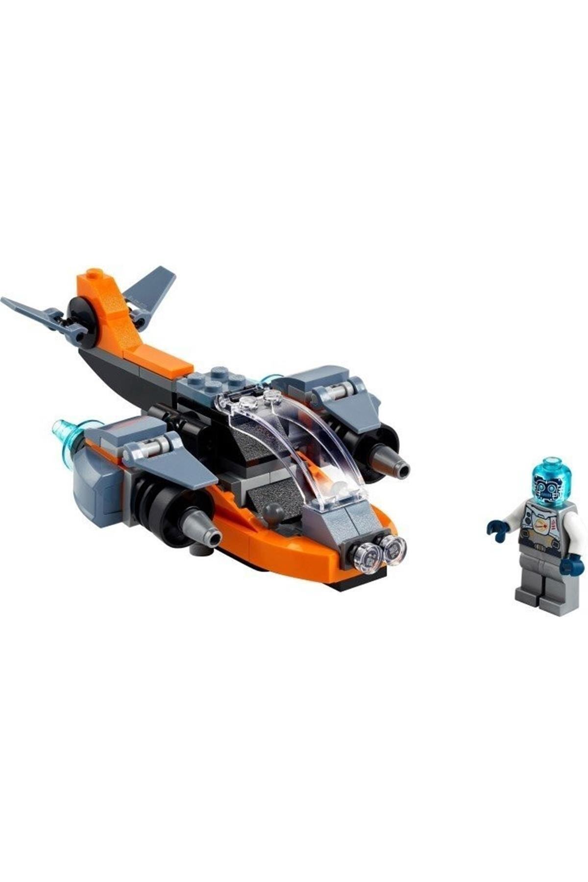 لگو و اسباب بازی های ساخت محور CREATOR 3 IN 1 CYBER ​​UNMANED AERIAL VEHICLE 31111 اورجینال LEGO