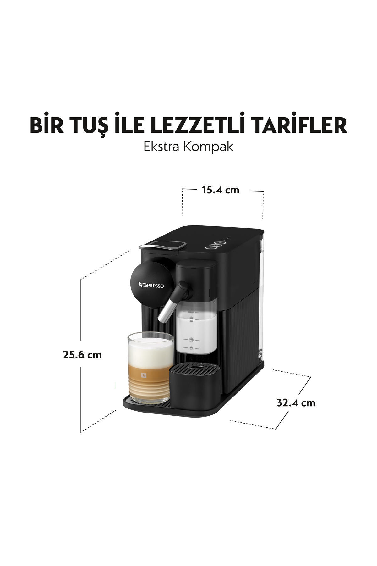 دستگاه اسپرسو و کاپوچینو قهوه ساز F121 LATISSIMA ONE با محلول شیر مشکی اورجینال Nespresso