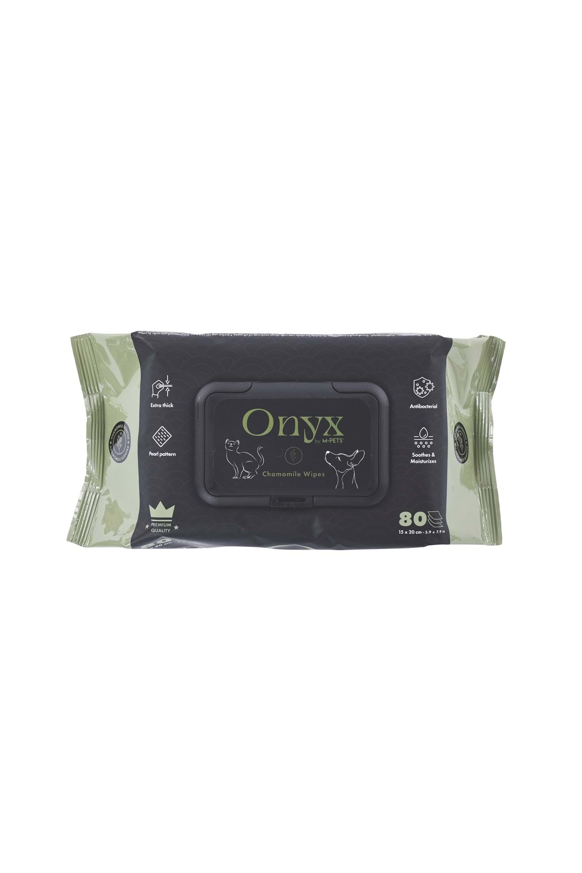 دستمال پاک‌کننده گربه و سگ Onyx با رایحه بابونه ام‌پتس M-PETS، ۸۰ عددی
