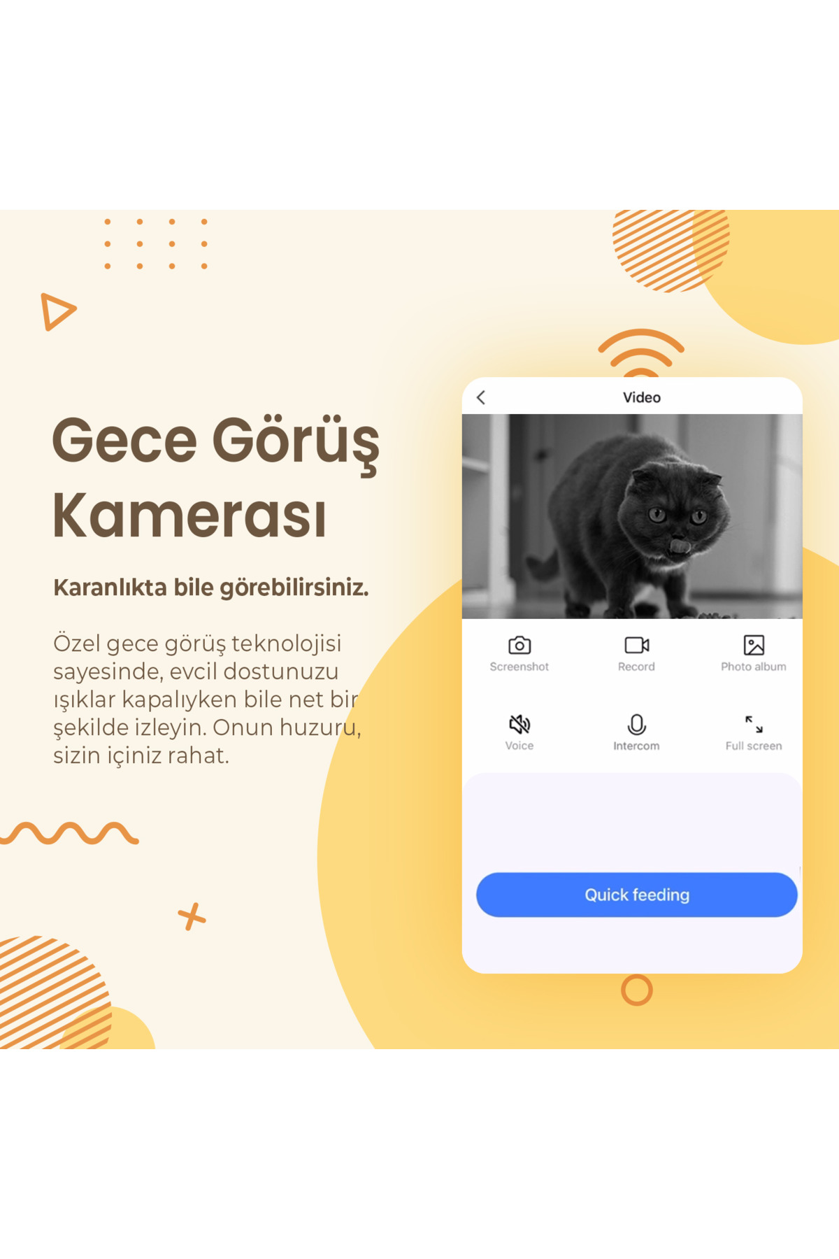 ظرف غذای خودکار هوشمند دوربین‌دار هاوستایر Haustier QQ005 مشکی، با کنترل Wi-Fi و Tuya