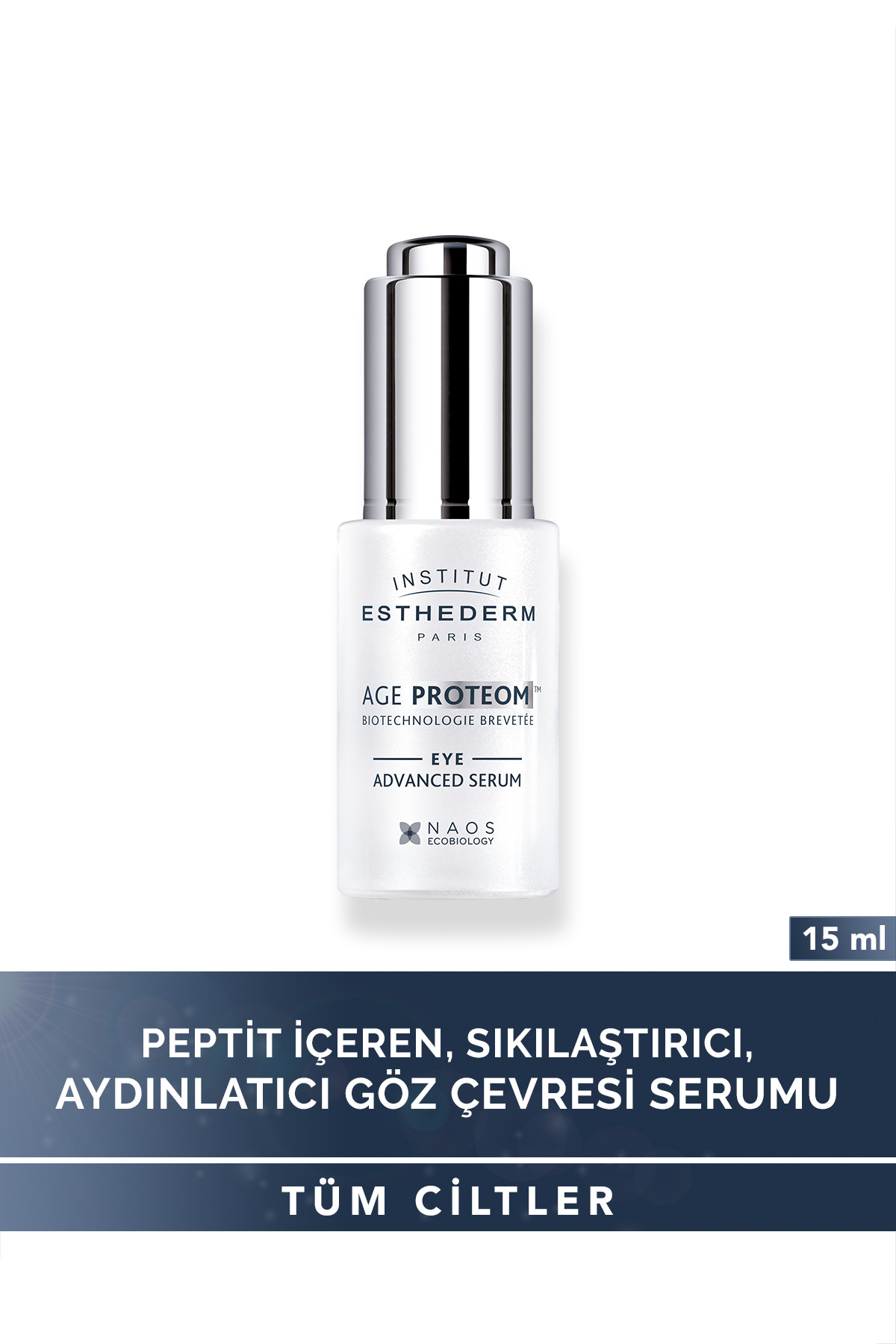 سرم چشم AGE PROTEOM EYE ADVANCED سفت کننده روشن کانتور حاوی پپتید 15 میلی لیتری اورجینال INSTITUT ESTHEDERM