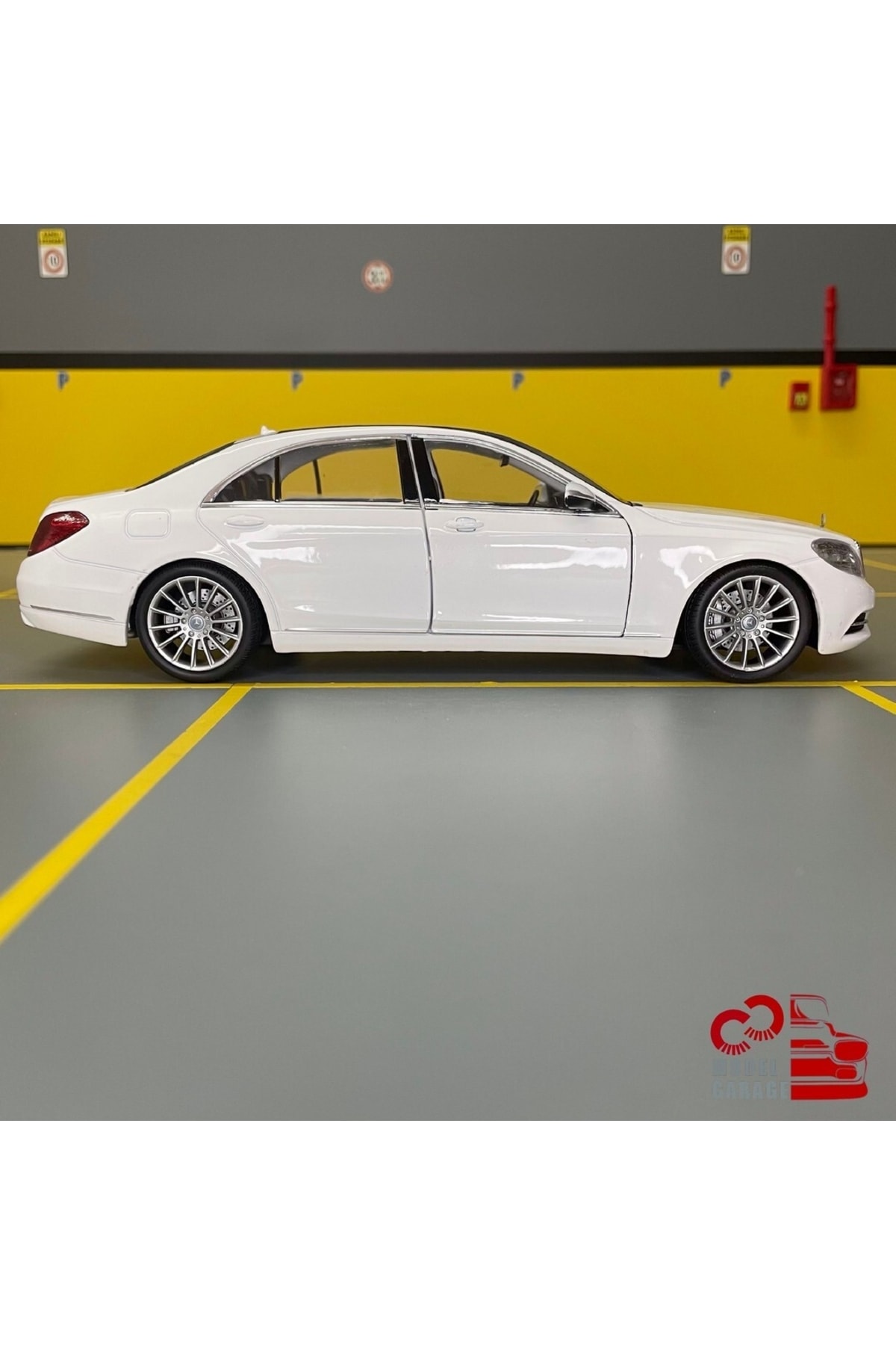 مدل خودرو مرسدس بنز S CLASS 1 24 SCALE C&amp;C MODEL GARAGE DIECAST METAL اورجینال WELLY