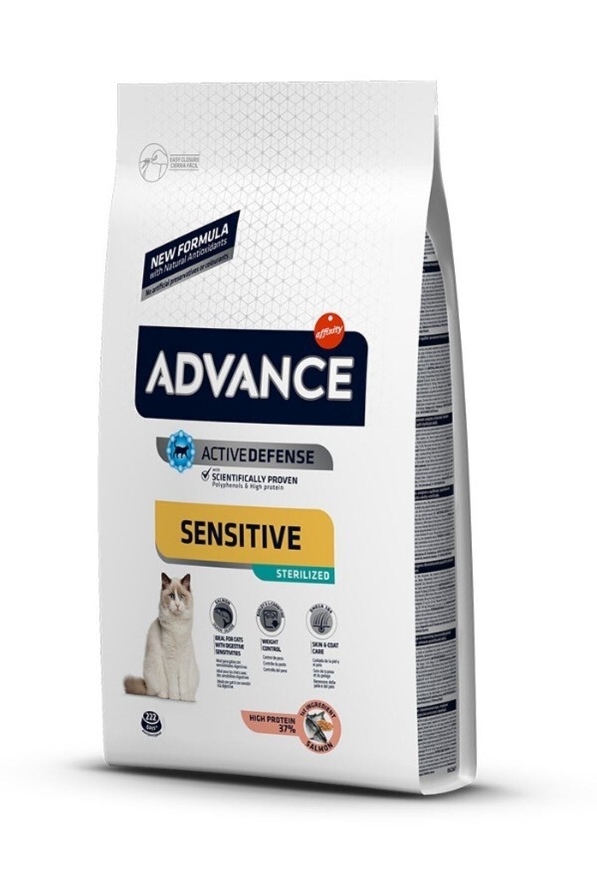 غذای خشک گربه ادونس Advance Sterilised Sensitive با طعم سالمون، ۱٫۵ کیلوگرم 1,5 Kg