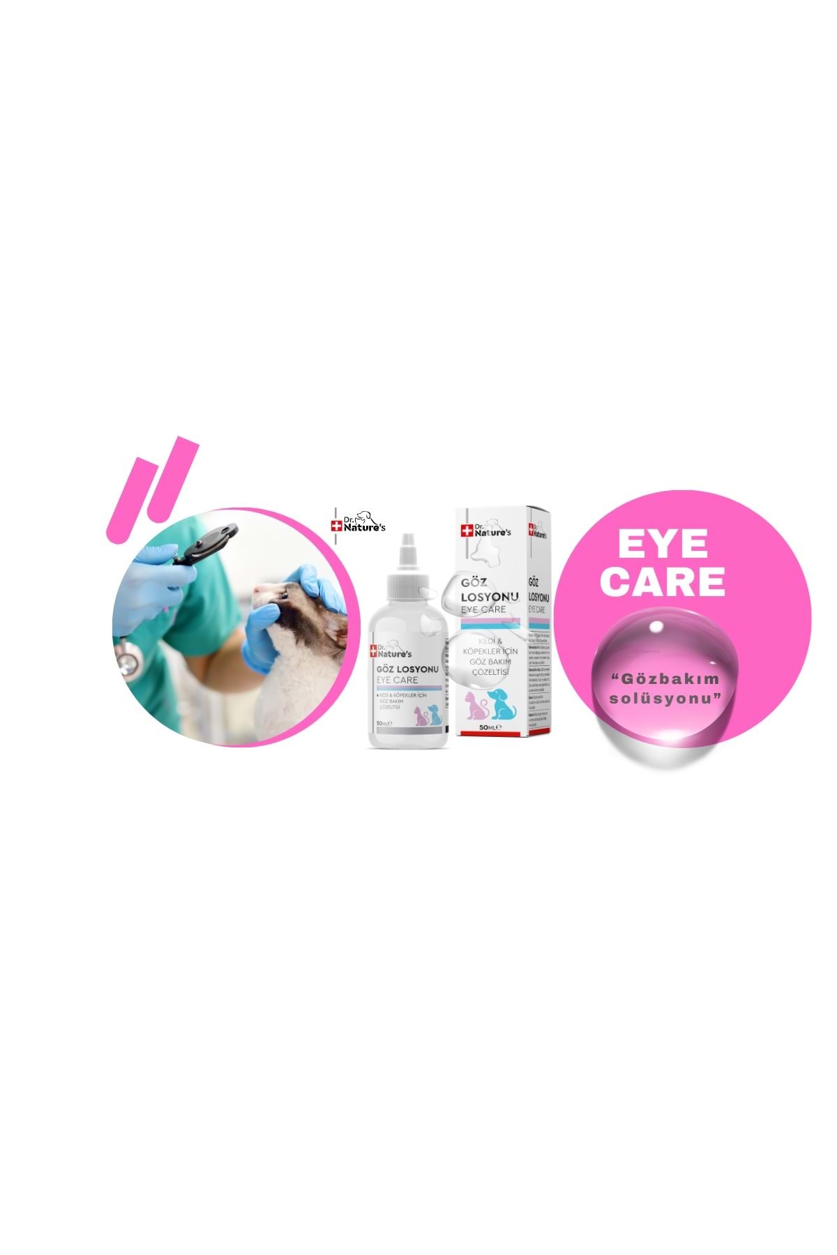 محلول پاک‌کننده چشم و گوش سگ و گربه دکتر نیچرز Dr. Nature's، مدل 91133