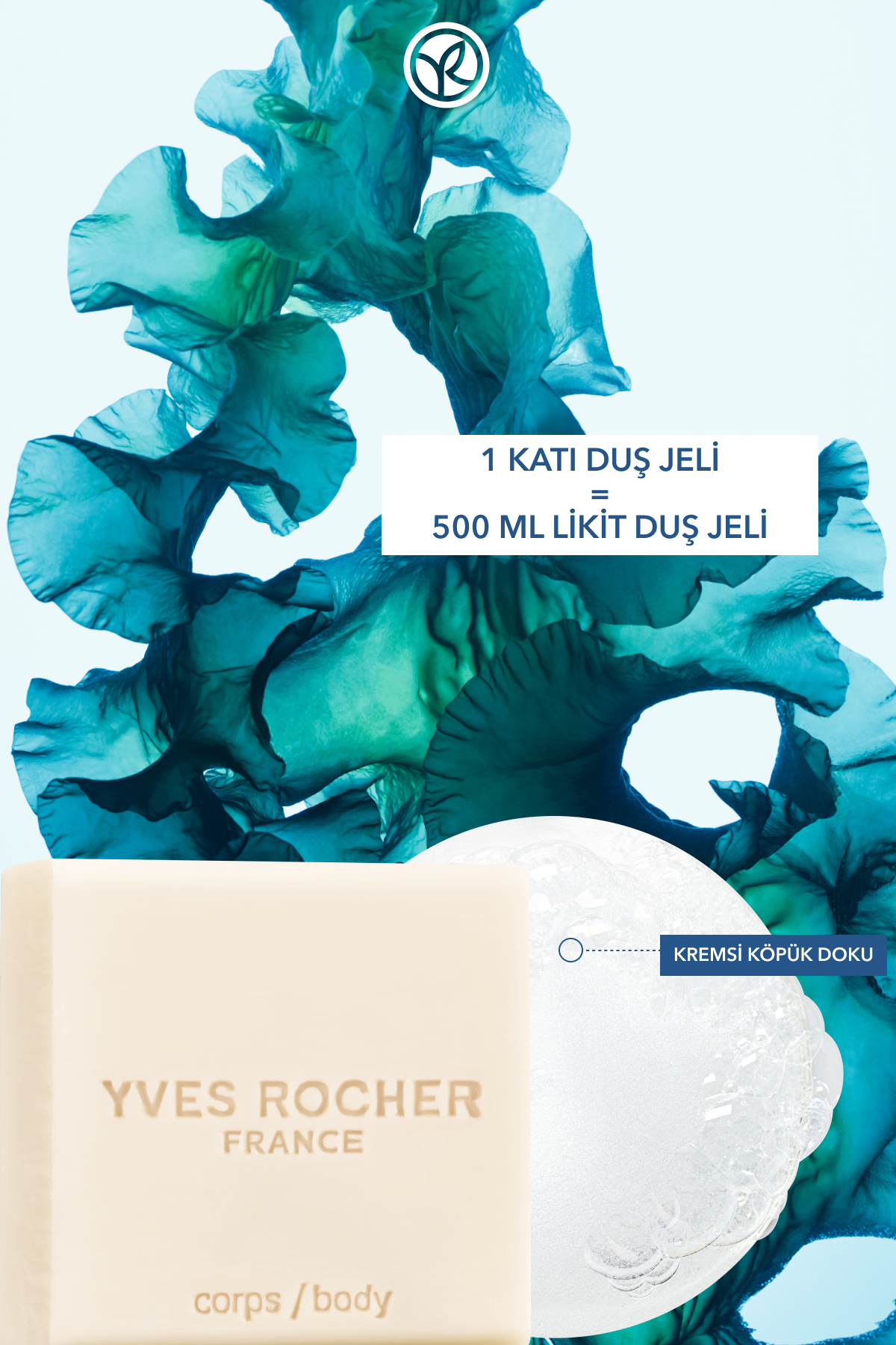 ژل دوش مردانه و زنانه مرطوب کننده جامد به دنبال نسیم اقیانوس 3024 Yves Rocher