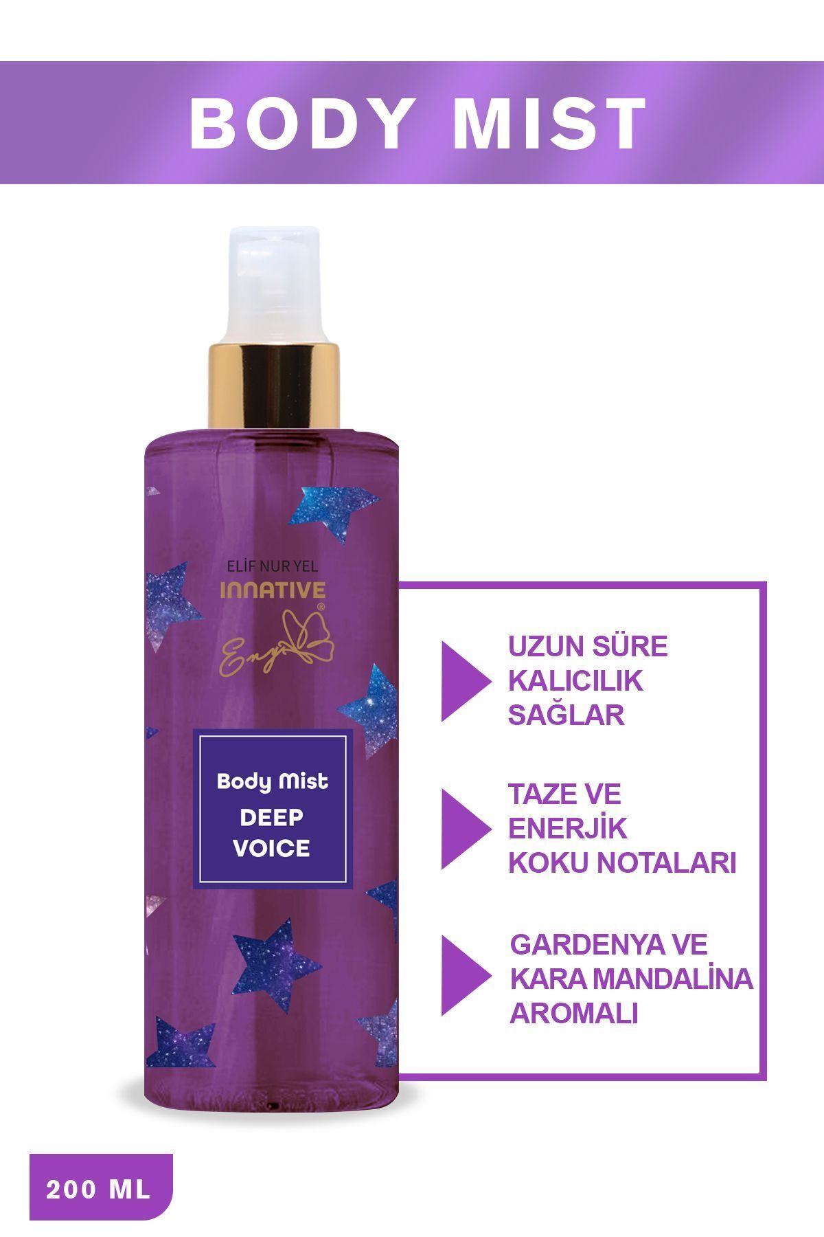 اسپری بدن ELIF NUR YEL ENY BODY MIST DEEP VOICE 200ML INNATIVE