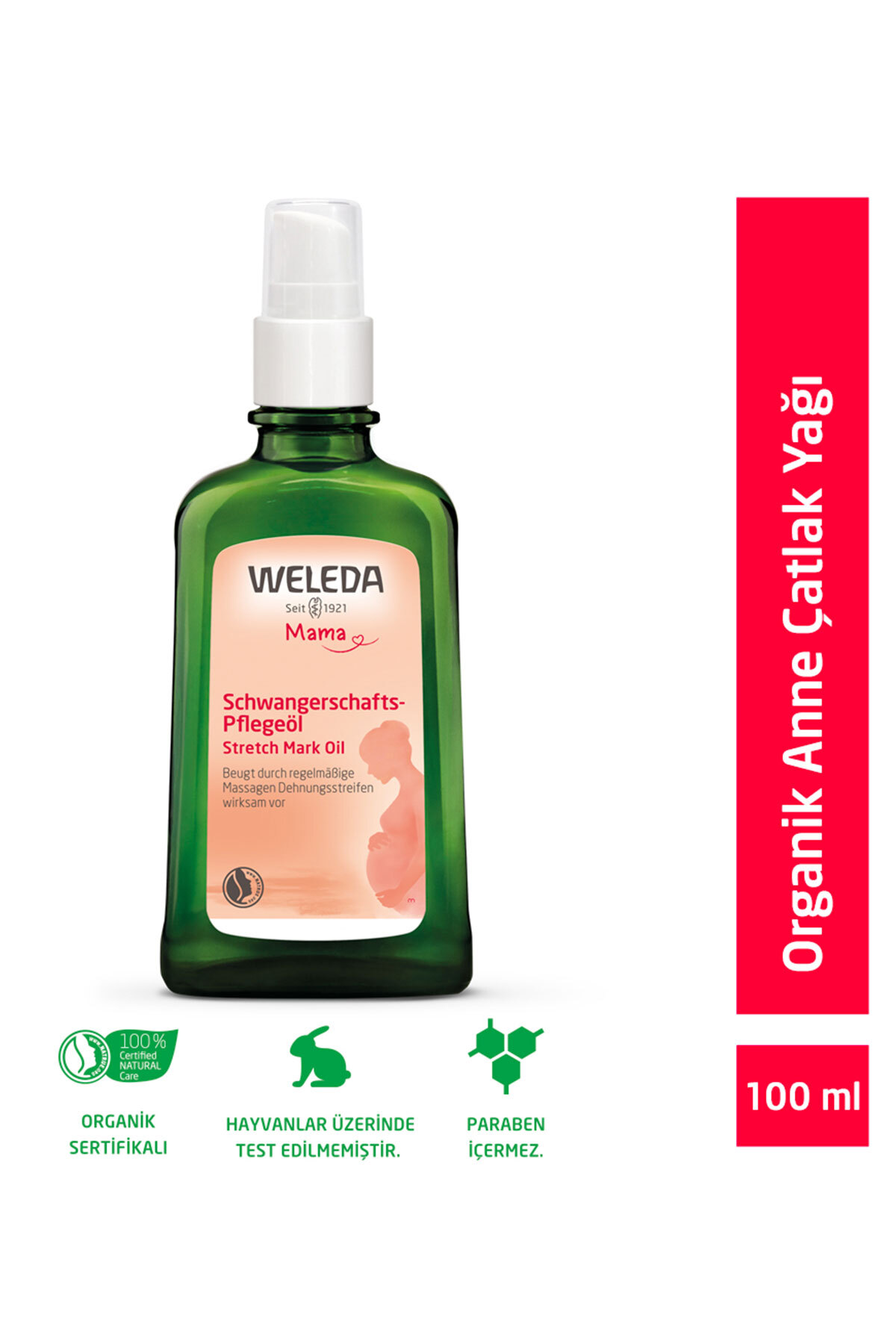 کرم ترک پوستی روغن استرچ مارک 100 میل Weleda