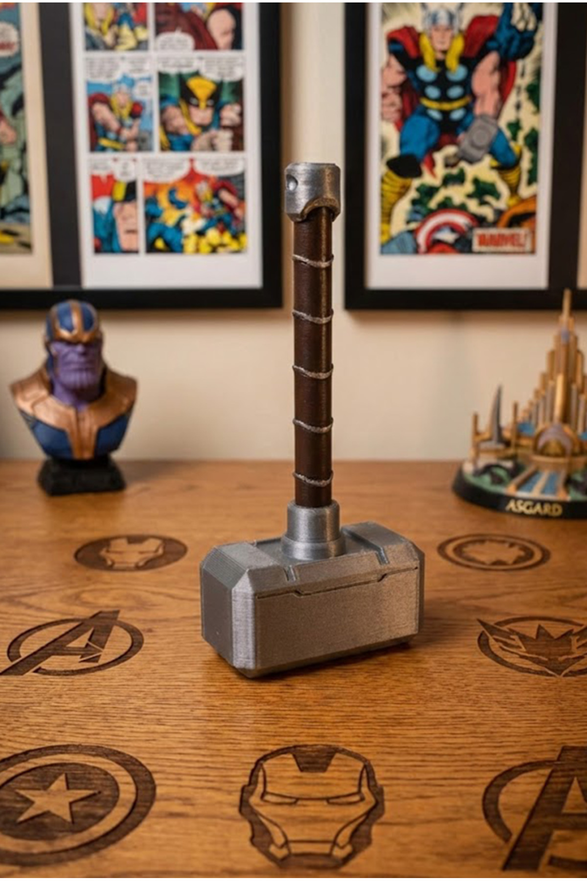 فیگور مینی چکش مغناطیسی THOR MJOLNIR کادو تزئین کمد لباس از ترکیه Shaddshop