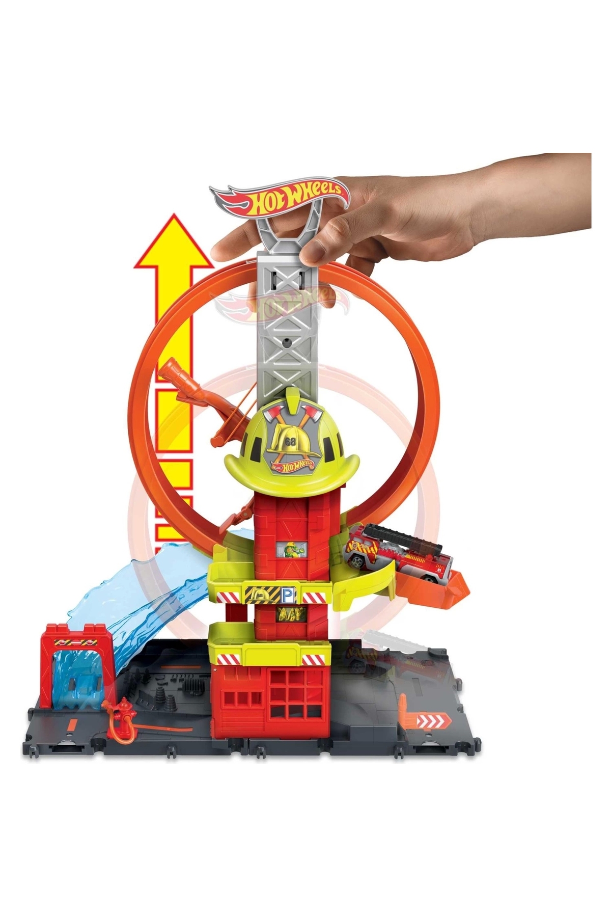 ماشین اسباب بازی ایستگاه آتش نشانی دایره باند HOT WHEELS