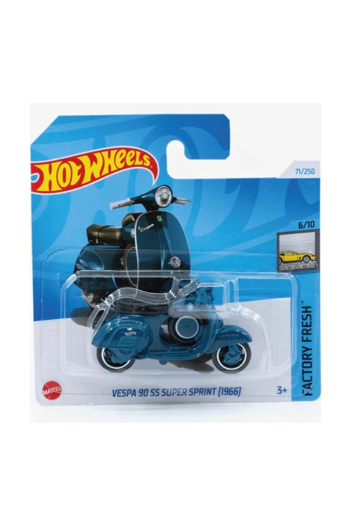 ماشین اسباب بازی CARS HTD23 FACTORY FRESH VESPA 90 SS SUPER SPRINT 1966 آبی از ترکیه HOT WHEELS