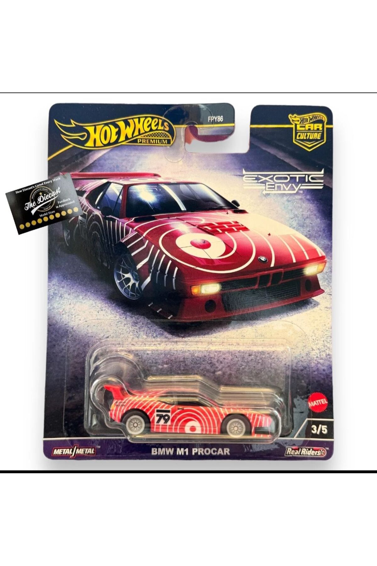 ماشین اسباب بازی مدل اسباب‌بازی کلکسیونی BMW M1 PROCAR سری EXOTIC ENVY از ترکیه HOT WHEELS