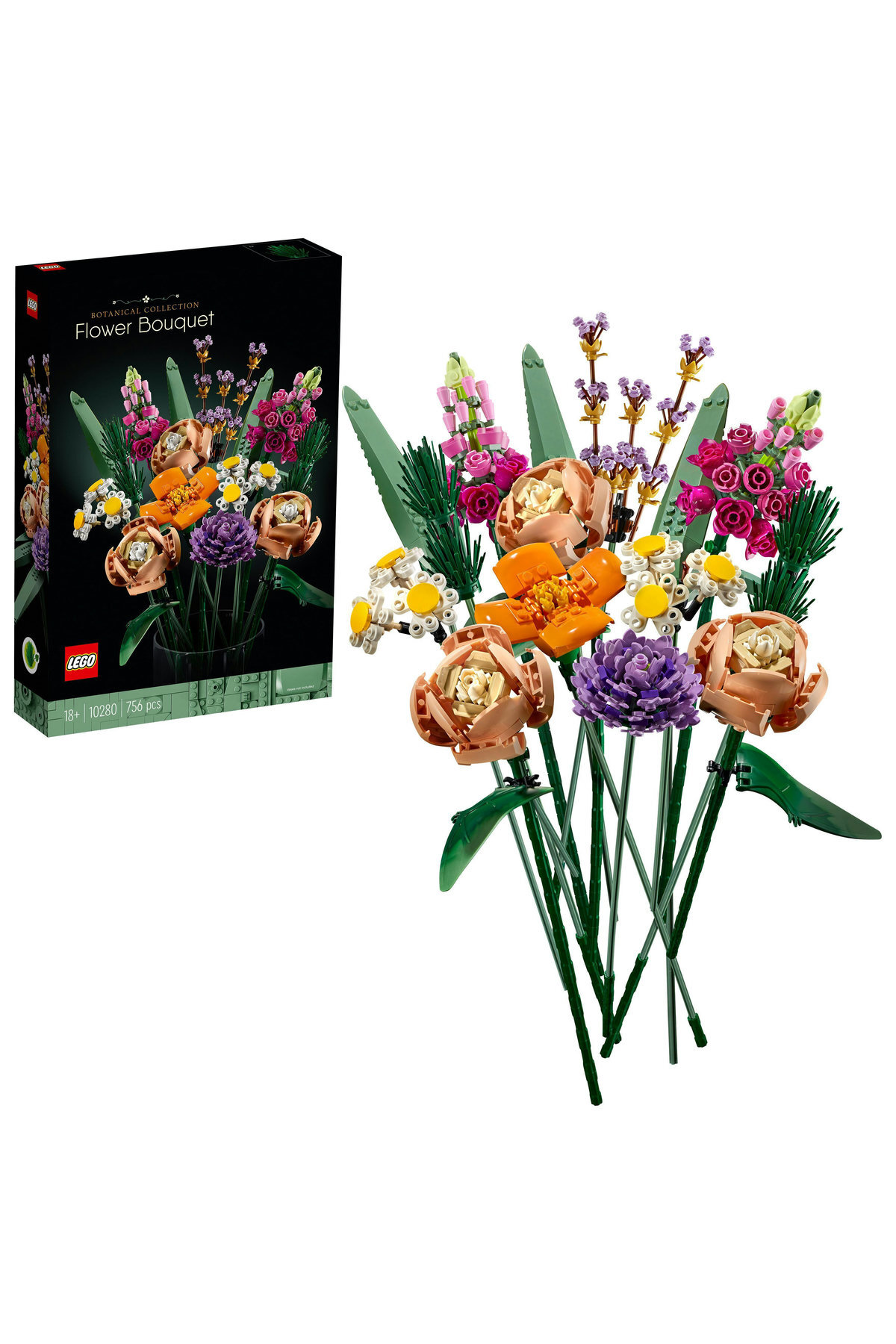 LEGO باقه گل‌های آیکون‌ها 10280 مجموعه ساختاری تزئینی برای بزرگسالان (756 قطعه)