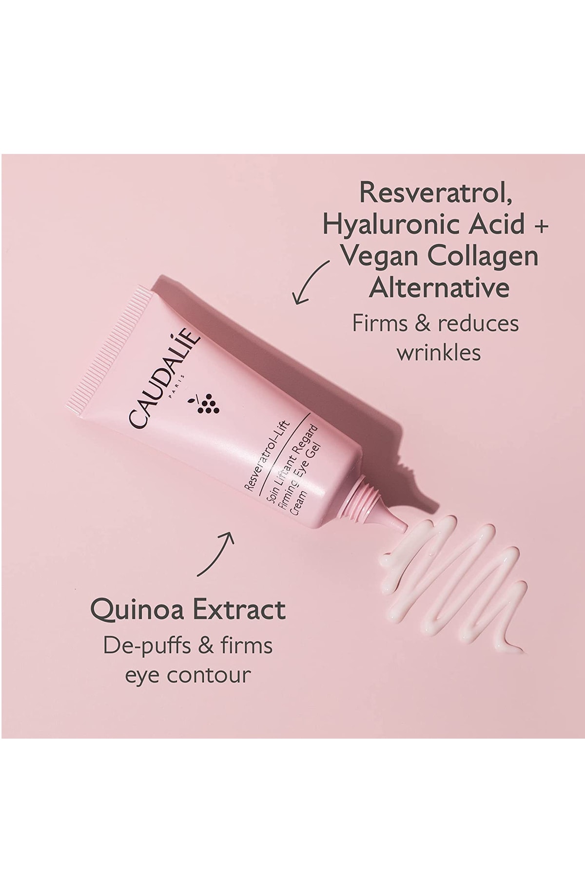 کرم دور چشم RESVERATROL LIFT FIRMING ANTI PLUGS COLLAGEN GEL CARE CREAM 15ML Caudalie