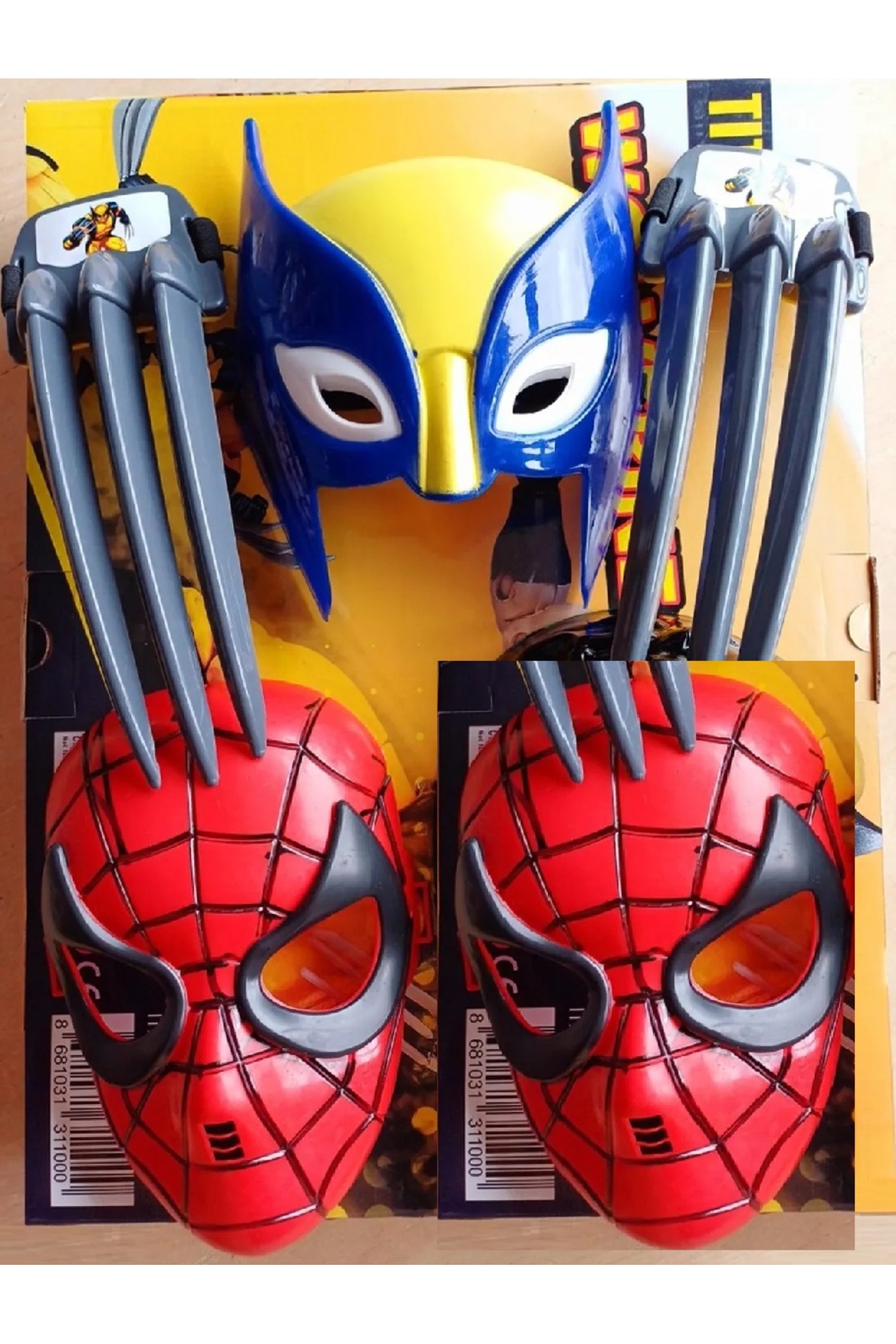 اسباب بازی های فیگور دیگر تیغه مچ و ماسک نورانی WOLVERINE LOGAN 5 SPIDERMAN OYUNCAKSAHİLİ