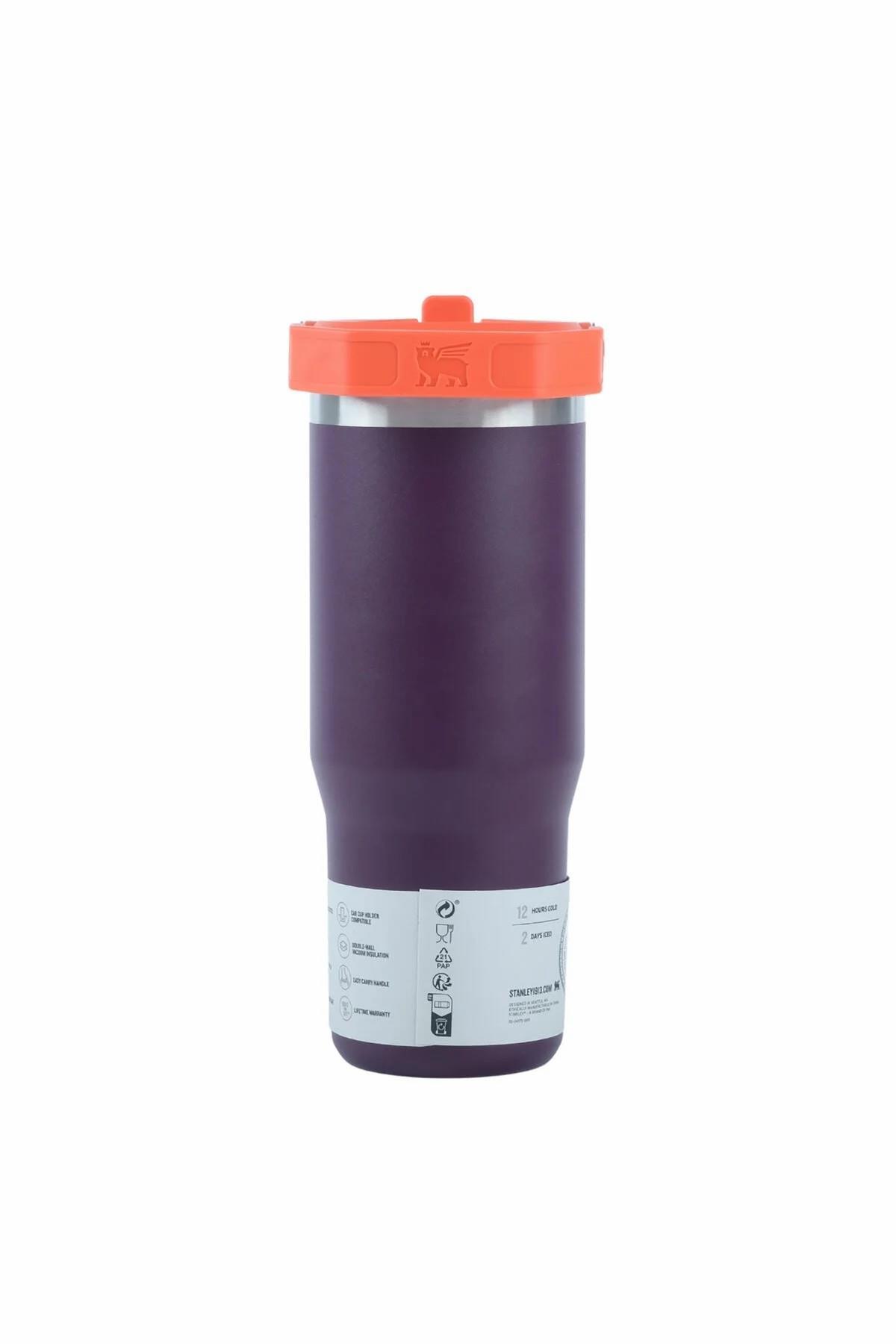 فلاسک قمقمه بنفش ICEFLOW FLIP STRAW 10 09993 538 اورجینال Stanley
