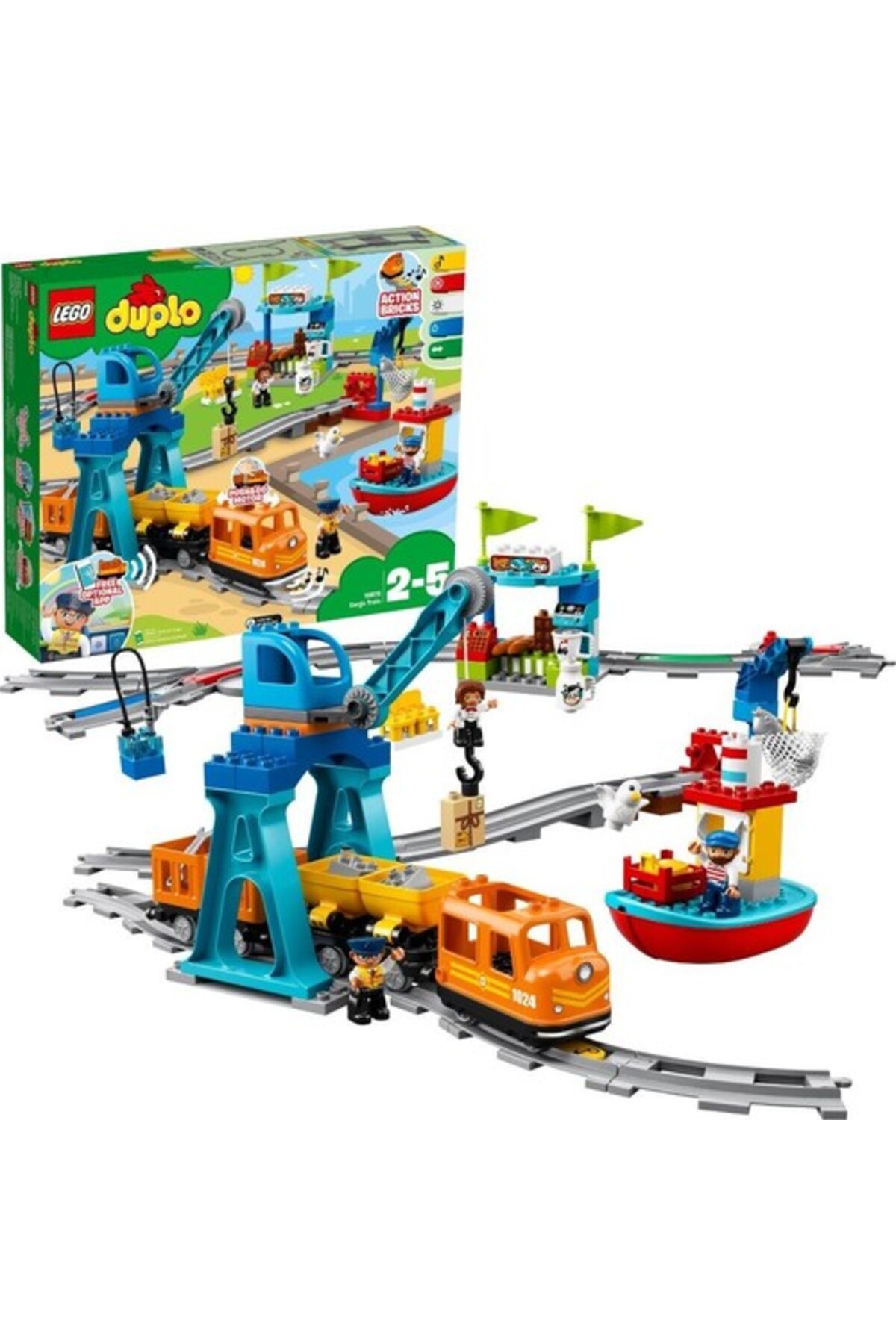 LEGO لگو ست ساخت و ساز اسباب بازی قطار باری دوپلو 10875 (105 عدد)