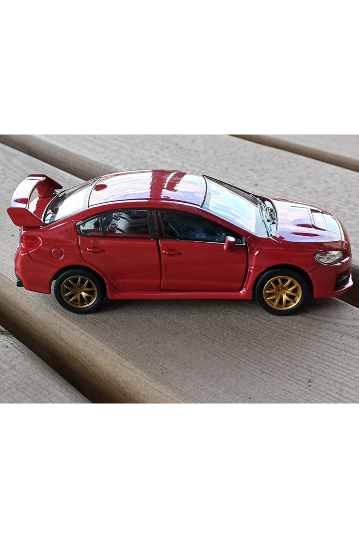 مدل خودرو خودروی فلزی سوبارو WRX STI دارای مجوز 1:34 43693D قرمز اورجینال WELLY