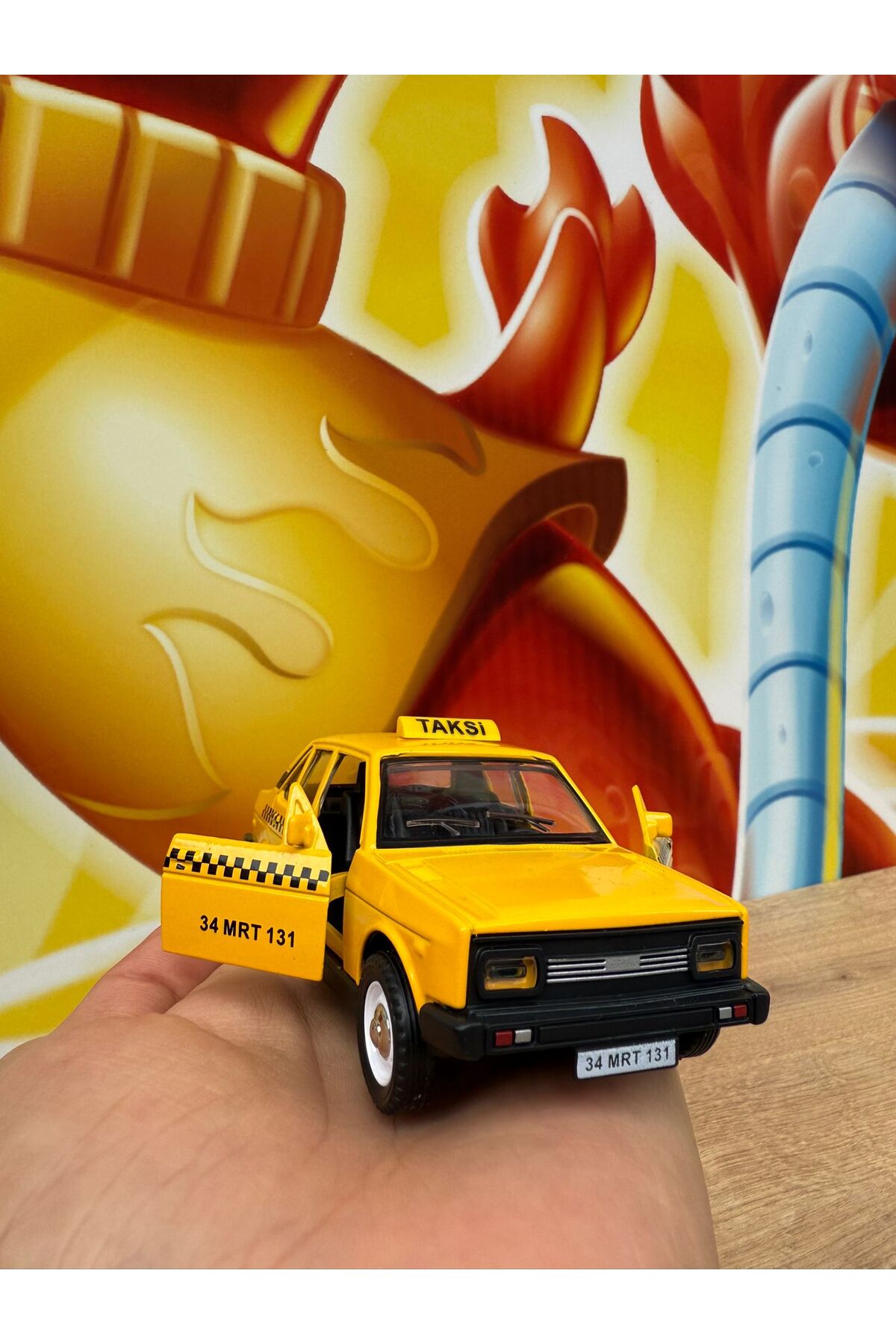 مدل خودرو MURAT 131 TAXI 1 36 SCALE PULL DROP DIECAST METAL MODEL TOY CAR اورجینال scntoys