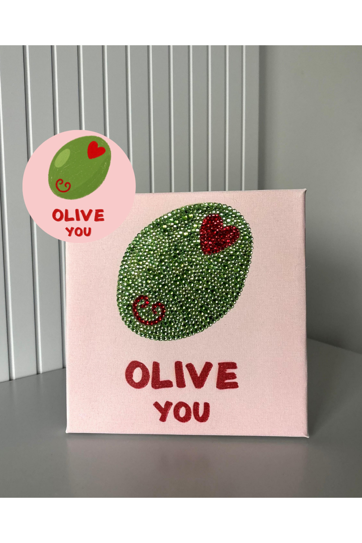 پازل OLIVE YOU کیت RHINESTONE نقاشی الماس چسباندن سنگ کریستال 20X20 بوم YADA