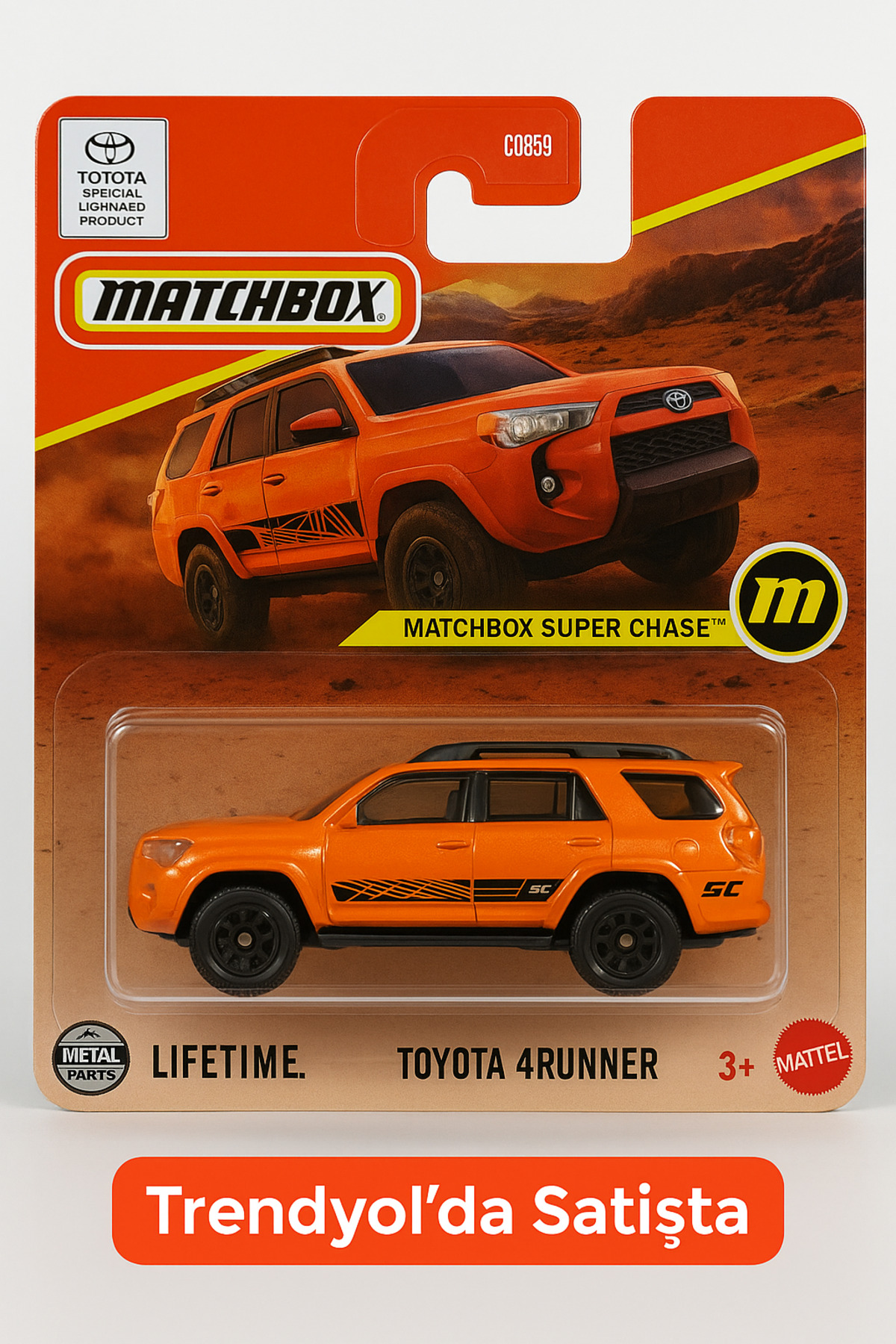 ماشین اسباب بازی جعبه کبریت SUPER CHASE TOYOTA 4RUNNER وسیله نقلیه کلکسیونی کمیاب از ترکیه HOT WHEELS