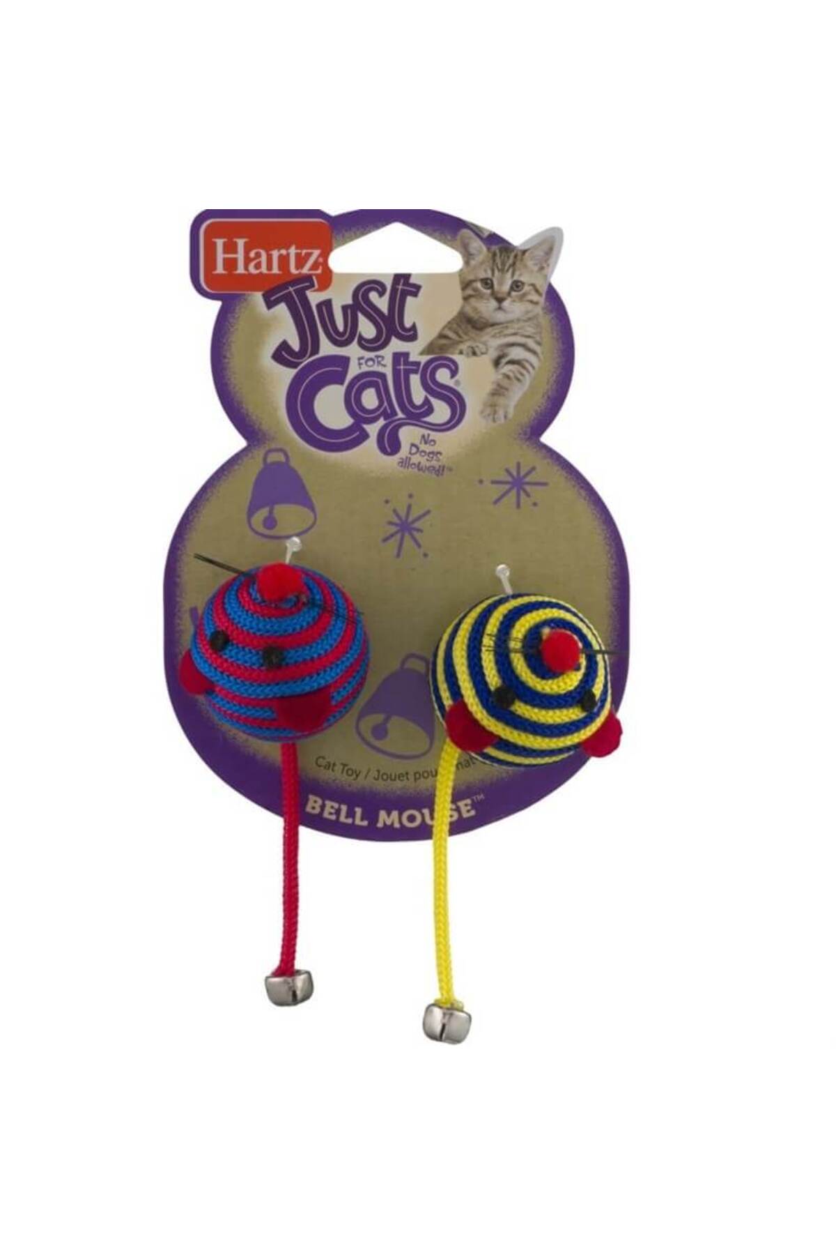 توپ‌های بازی گربه هارتز Hartz Just For Cats Bell Mouse رنگارنگ