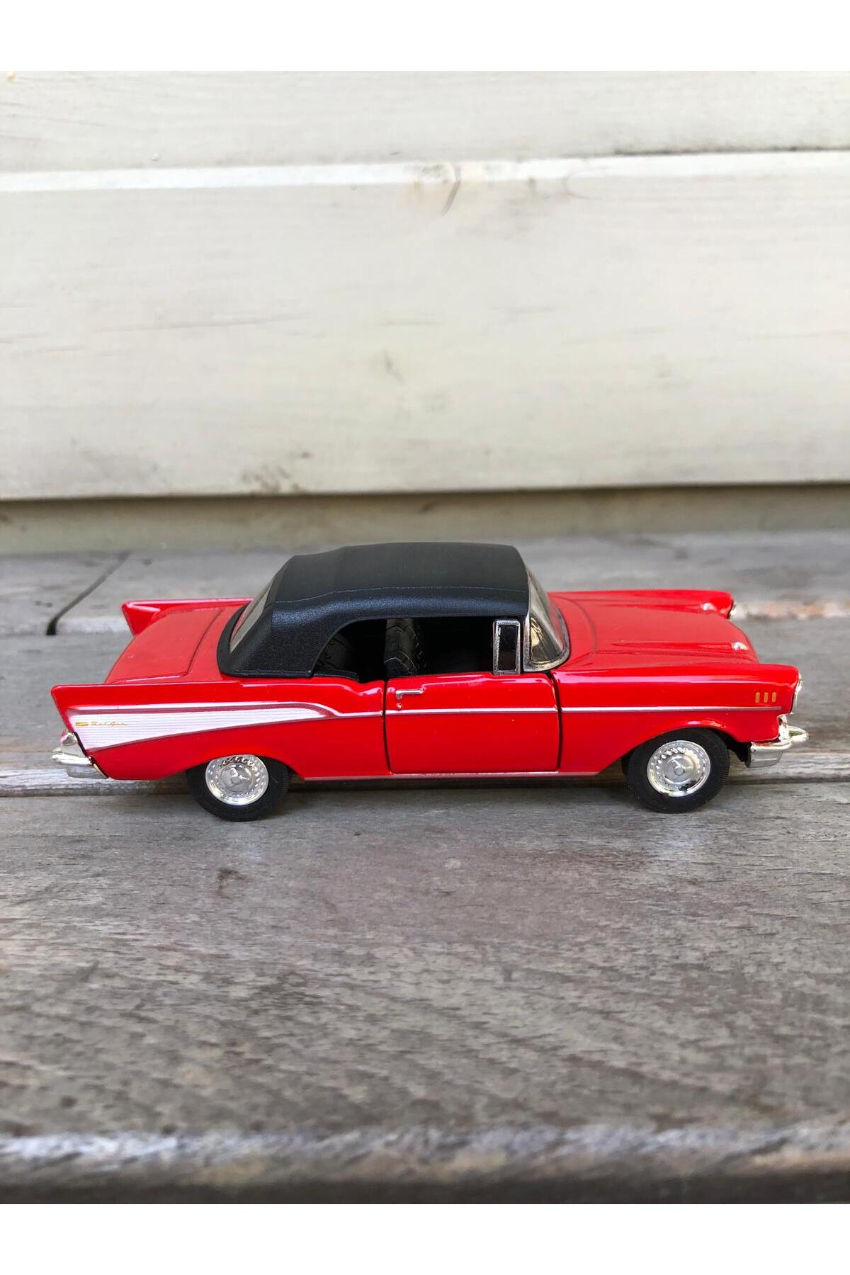 مدل خودرو WELLY 1957 CHEVROLET BEL AIR DIECAST METAL CAR MODEL TOY PULL DROP 12 CM اورجینال scntoys