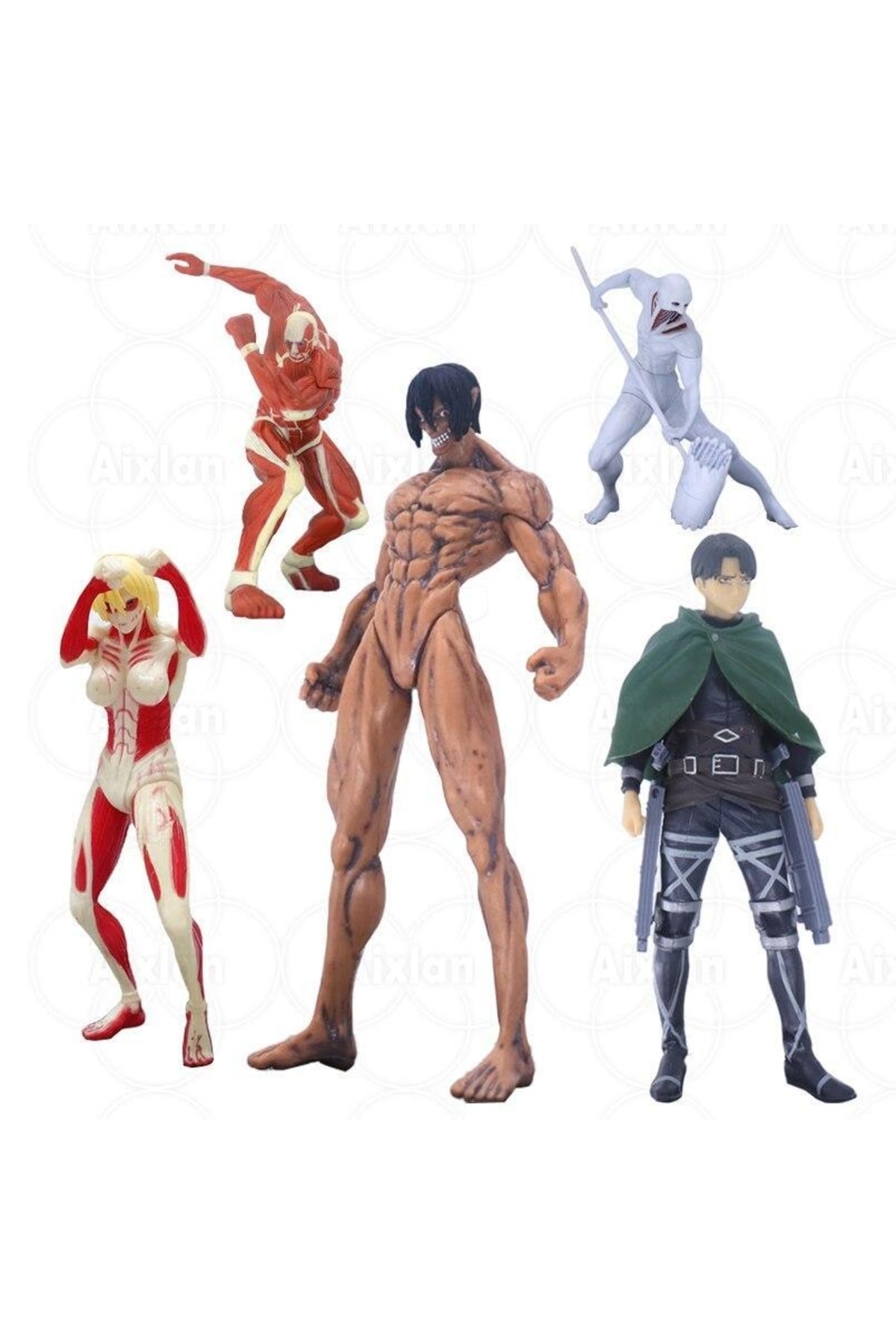 فیگور ست ATTACK ON TITAN 5 تایی 10 سانتی متری اکشن TITANS SERIES PVC از ترکیه RMC Design