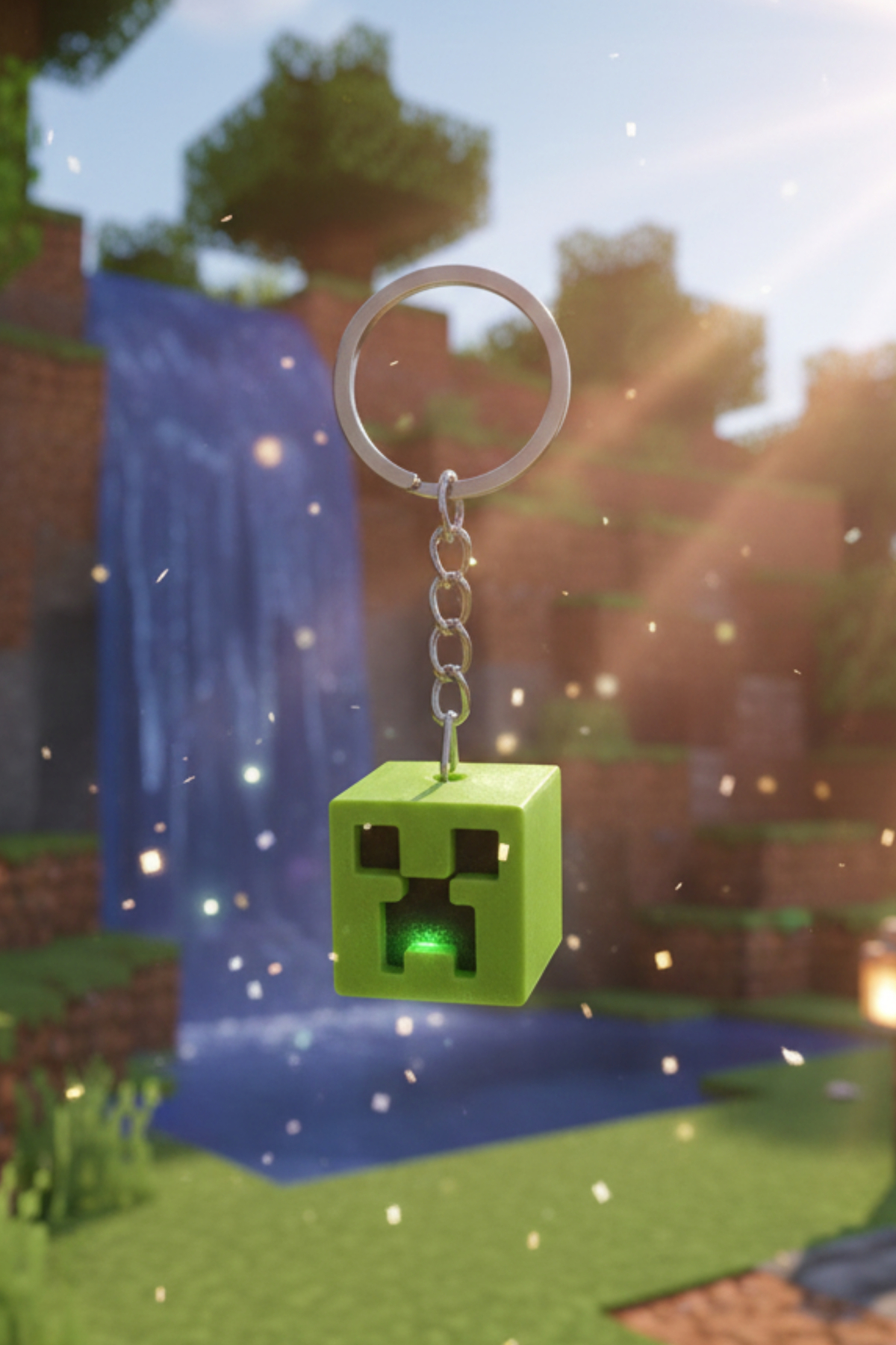 جاکلیدی طلسم فیگور خزنده MINECRAFT | هدیه گیمر و عاشق بازی لوازم جانبی کیف Cosmic Star