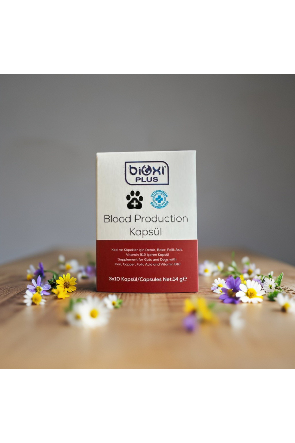 کپسول مکمل گربه و سگ بیوکسی Bioxi حاوی آهن، ویتامین B12 و اسید فولیک