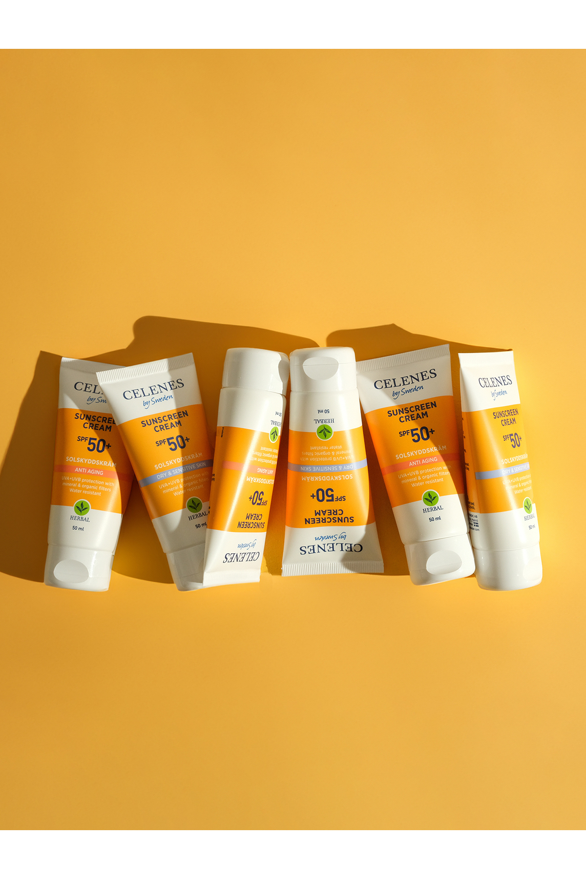 کرم ضد آفتاب صورت توسط پیری گیاهی سوئد 50 SPF ML Celenes by Sweden