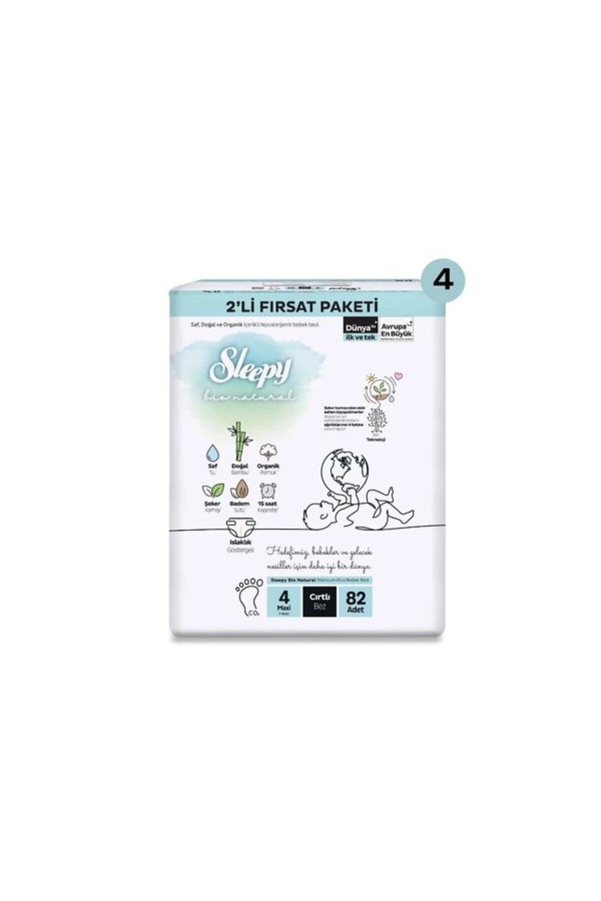 پوشک بچه بسته فرصت بیو نچرال سایز 4 ماکسی 82 تکه اورجینال Sleepy