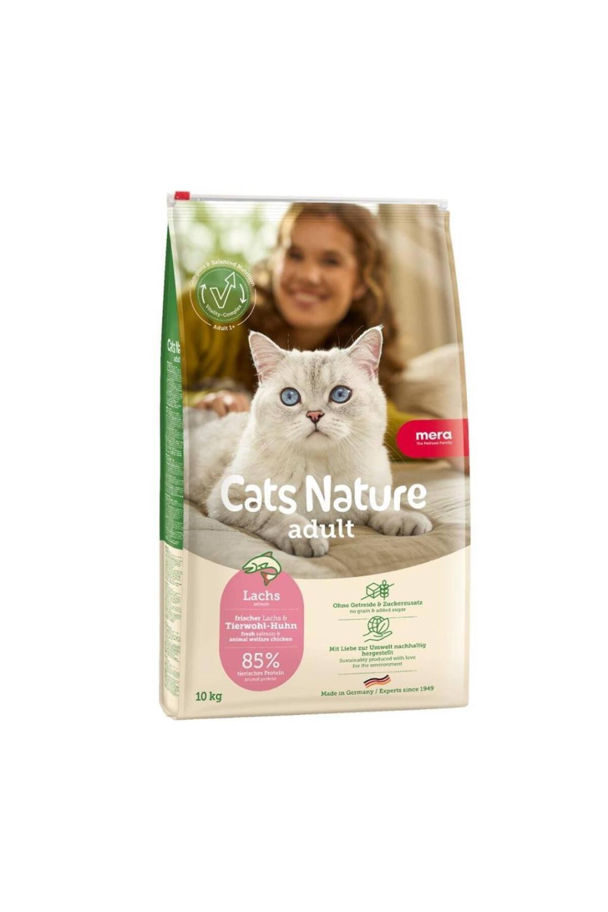 غذای خشک گربه بالغ مرا Mera، سری Cats Nature، با طعم سالمون، ۲ کیلوگرم