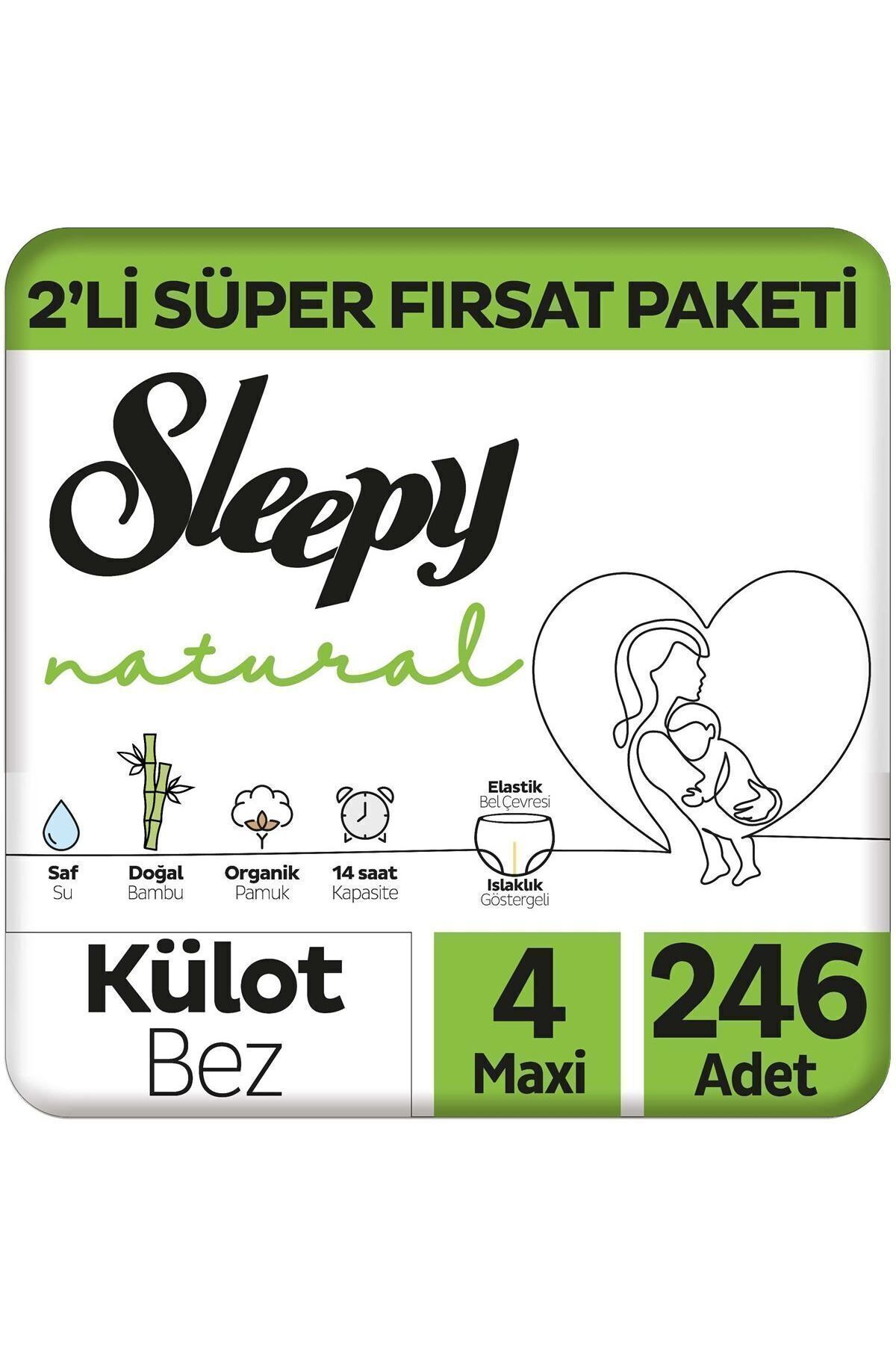 پوشک بچه شورتی 2 تکه سوپر فرصتی سایز 4 ماکسی 246 عدد اورجینال Sleepy