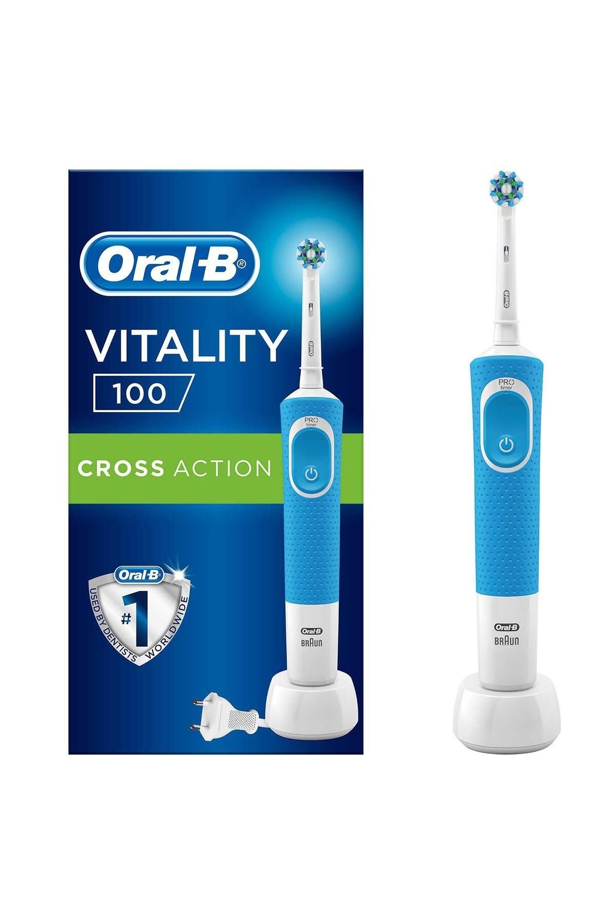 Oral-B مسواک برقی قابل شارژ D100 با حرکت متقاطع آبی