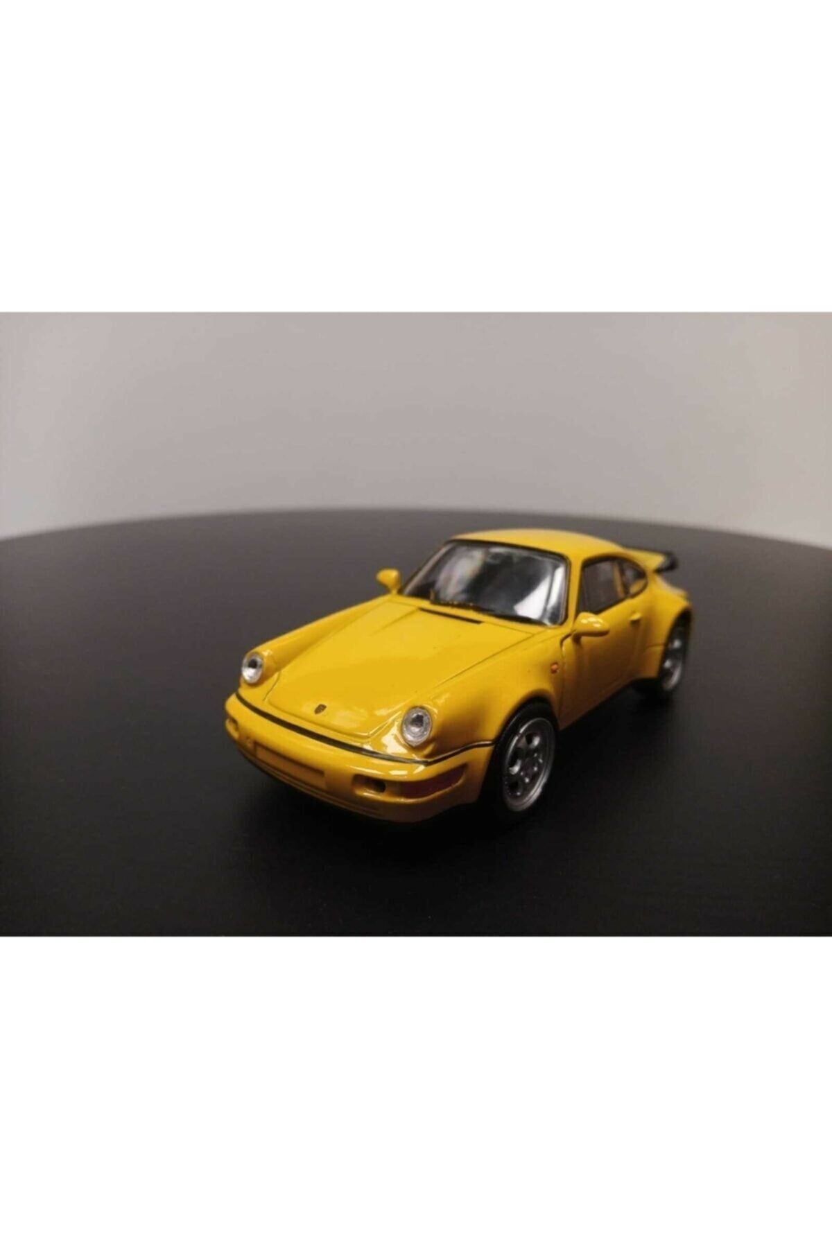 مدل خودرو 1:36 PORSCHE 911 TURBO DIECAST PULL AND DROP CAR MODEL زرد اورجینال WELLY