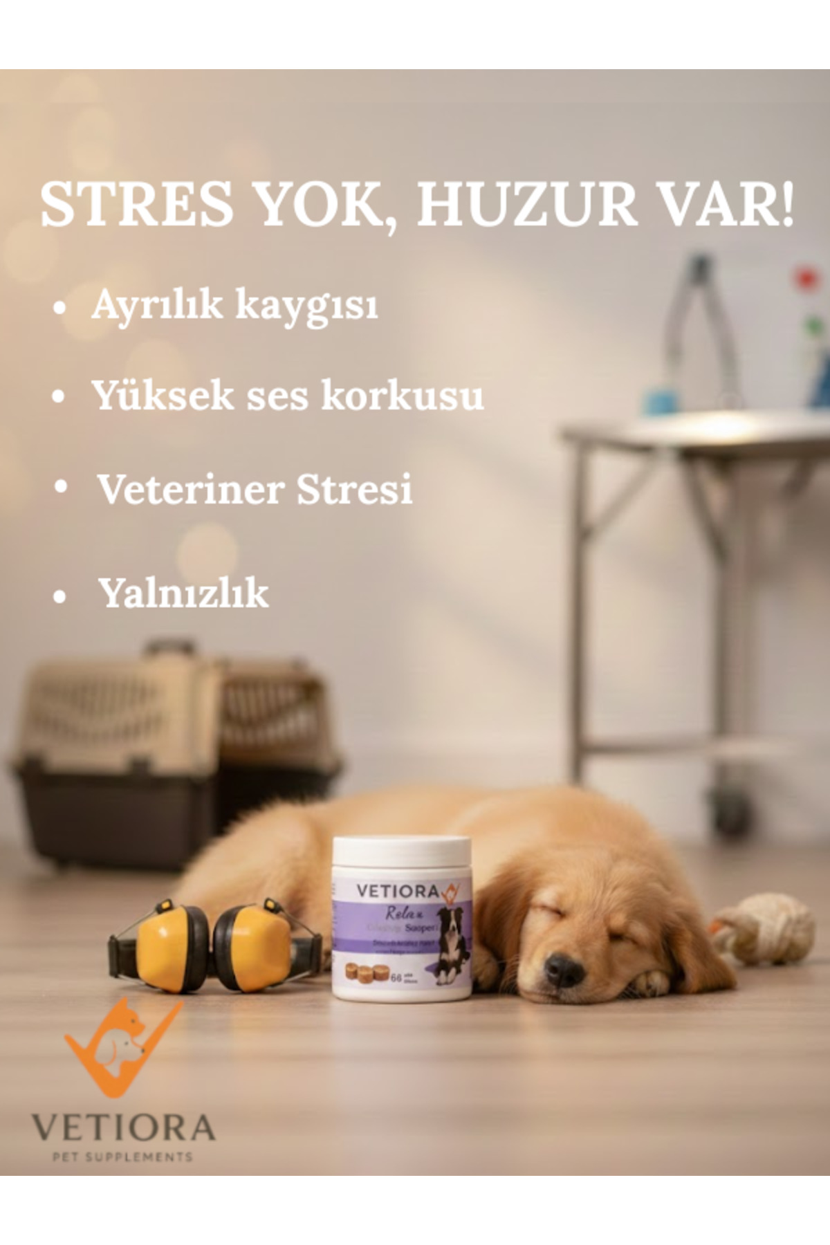 تشویقی آرامش‌بخش سگ وتیورا VETIORA Relaxfordog با طعم گوشت بره، ۱۵۰ گرم