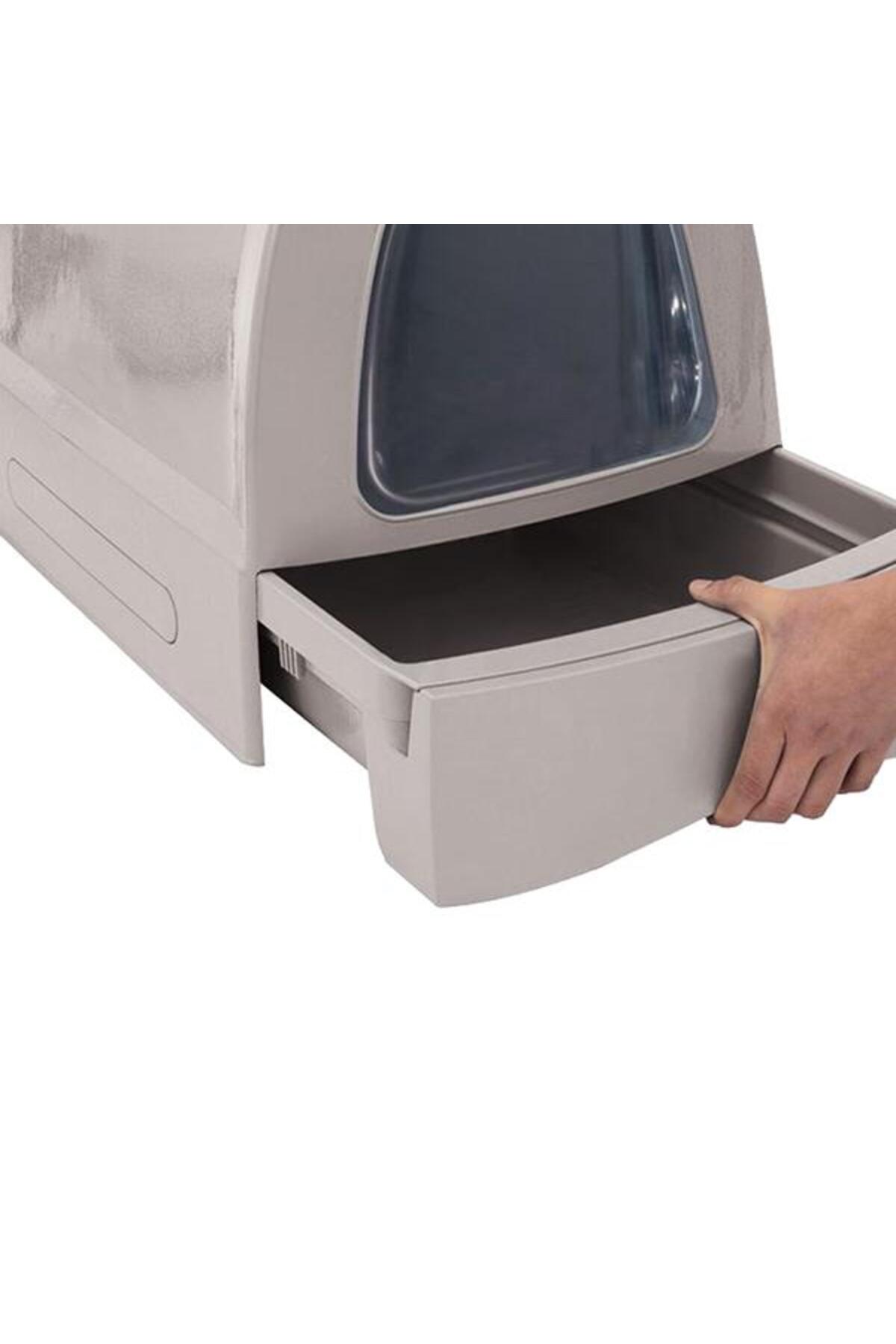 توالت سرپوشیده گربه کشودار ایمک Imac Zuma، خاکستری