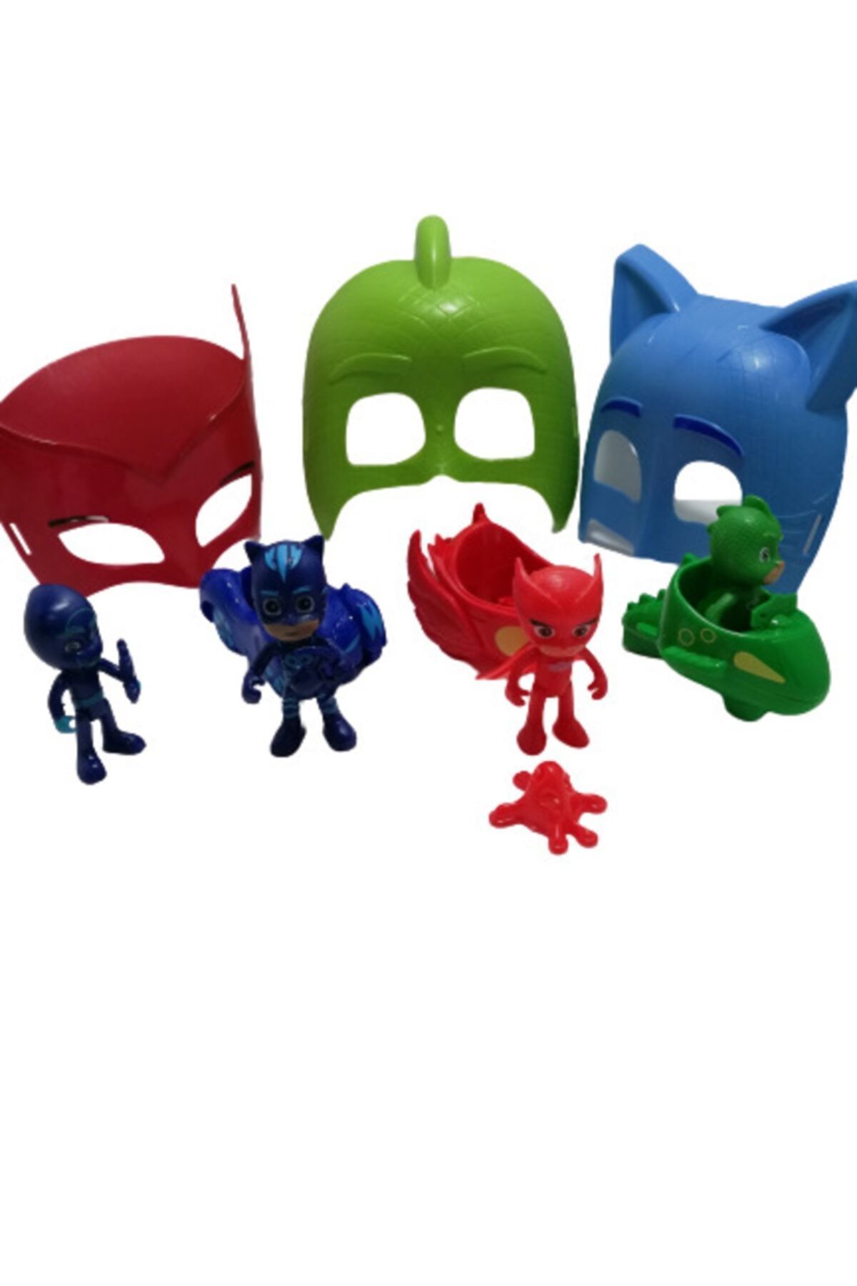 اسباب بازی های فیگور دیگر ست ماشین با لوازم جانبی و 3 عدد ماسک Pj Masks