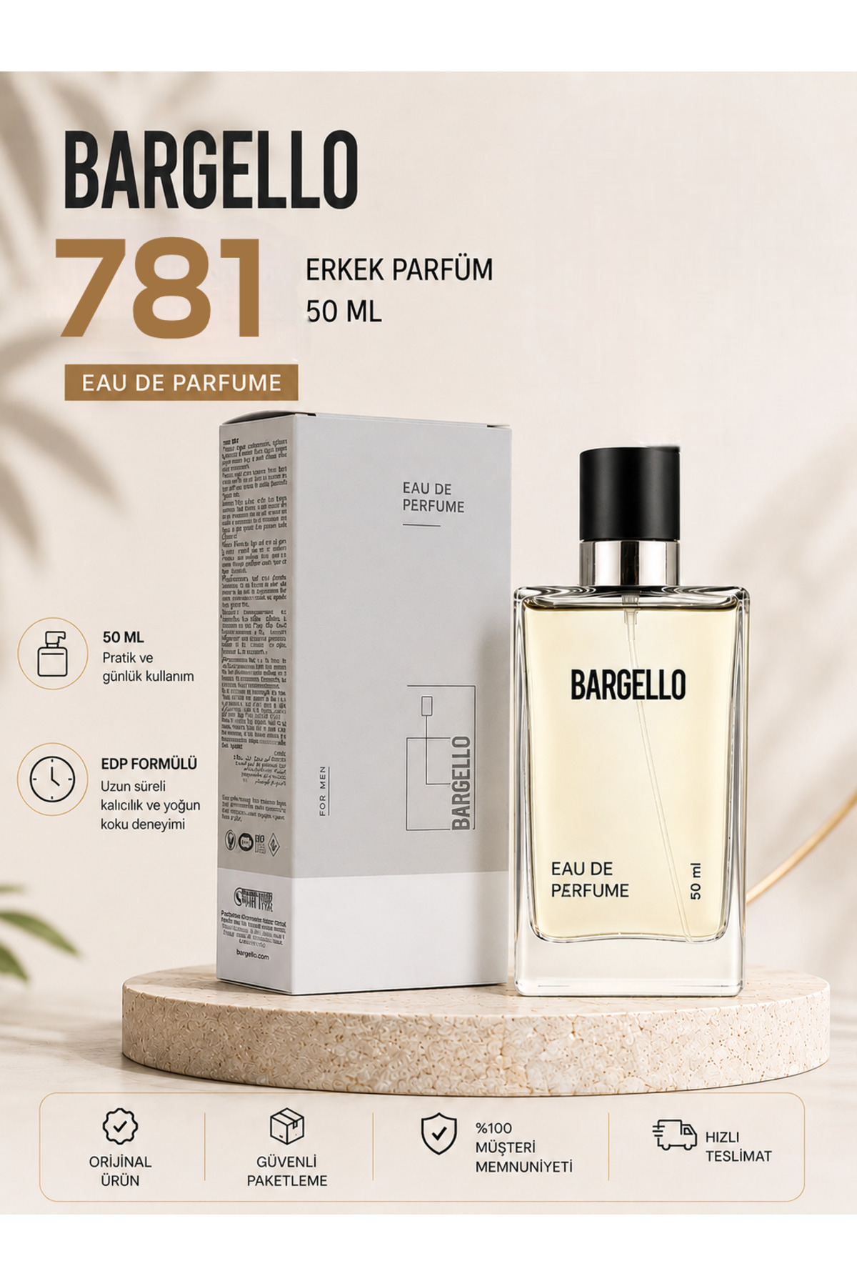 عطر مردانه 50 میلی‌لیتری 781 با رایحه شرقی Bargello